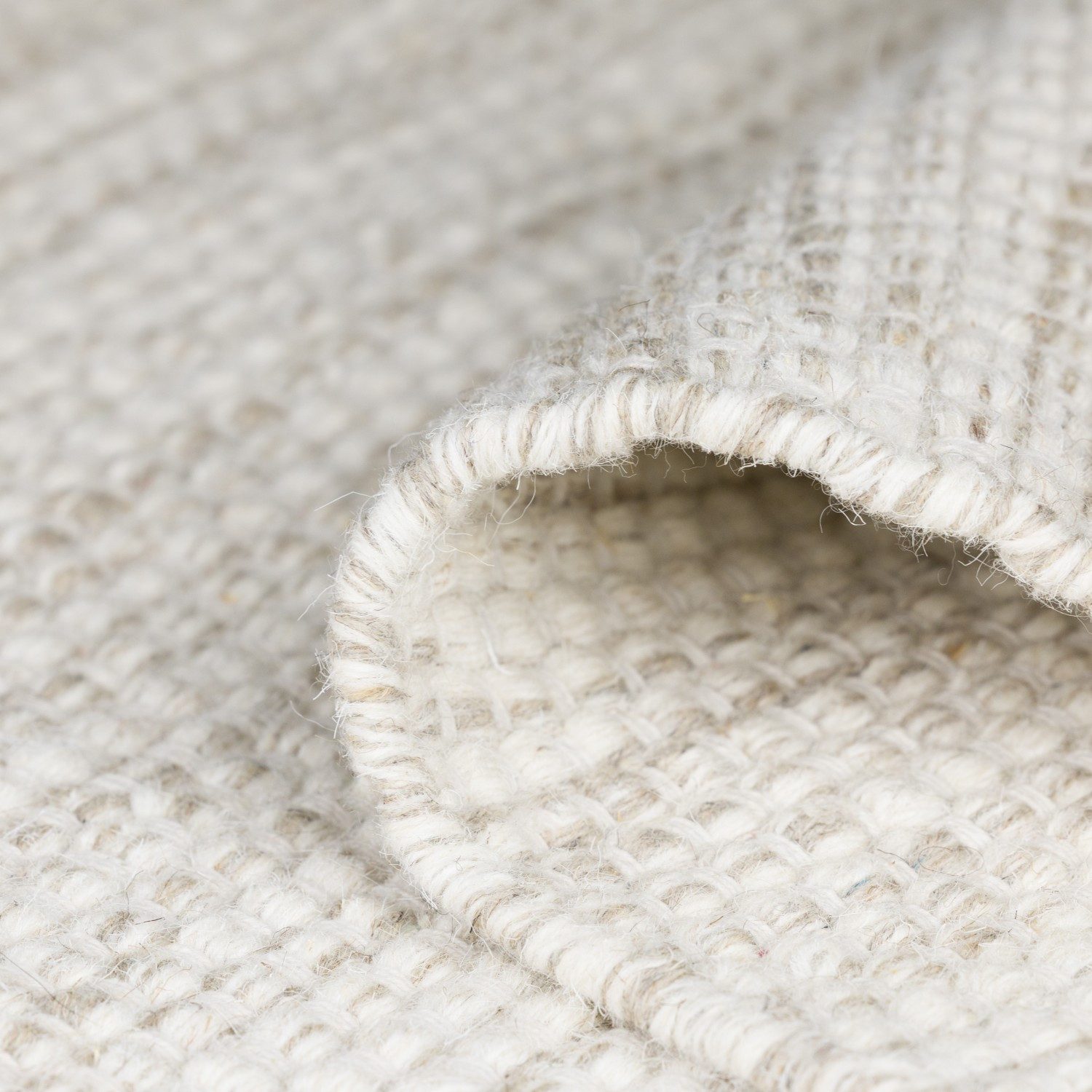 my home Set slaapkamerkleedjes Woolscape Omkeerbaar tapijt, handgeweven kwaliteit, gemêleerd, 100% wol, woonkamer