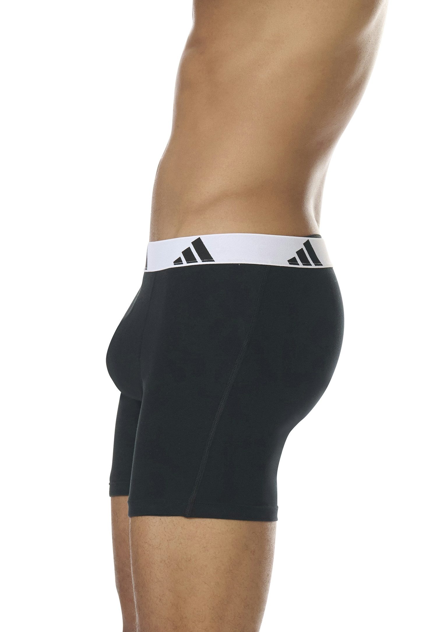 adidas Sportswear Lange boxershort Active Flex Cotton elastisch, logoband, sportieve look, zonder opening (Set van 3)