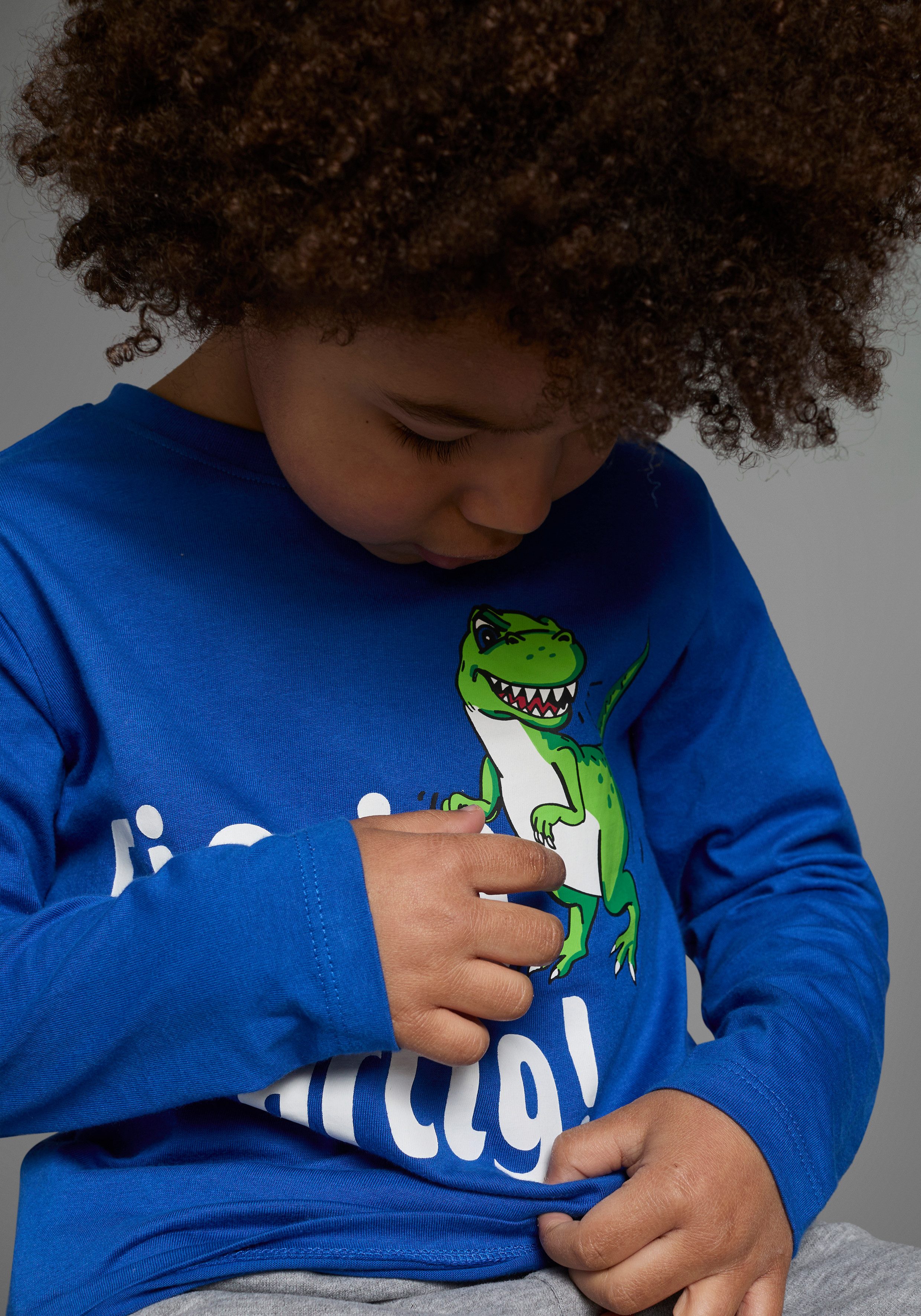 KIDSWORLD Shirt met lange mouwen EINZIG NICHT ARTG! Lange mouwen, basic pasvorm, bedrukt, ronde hals