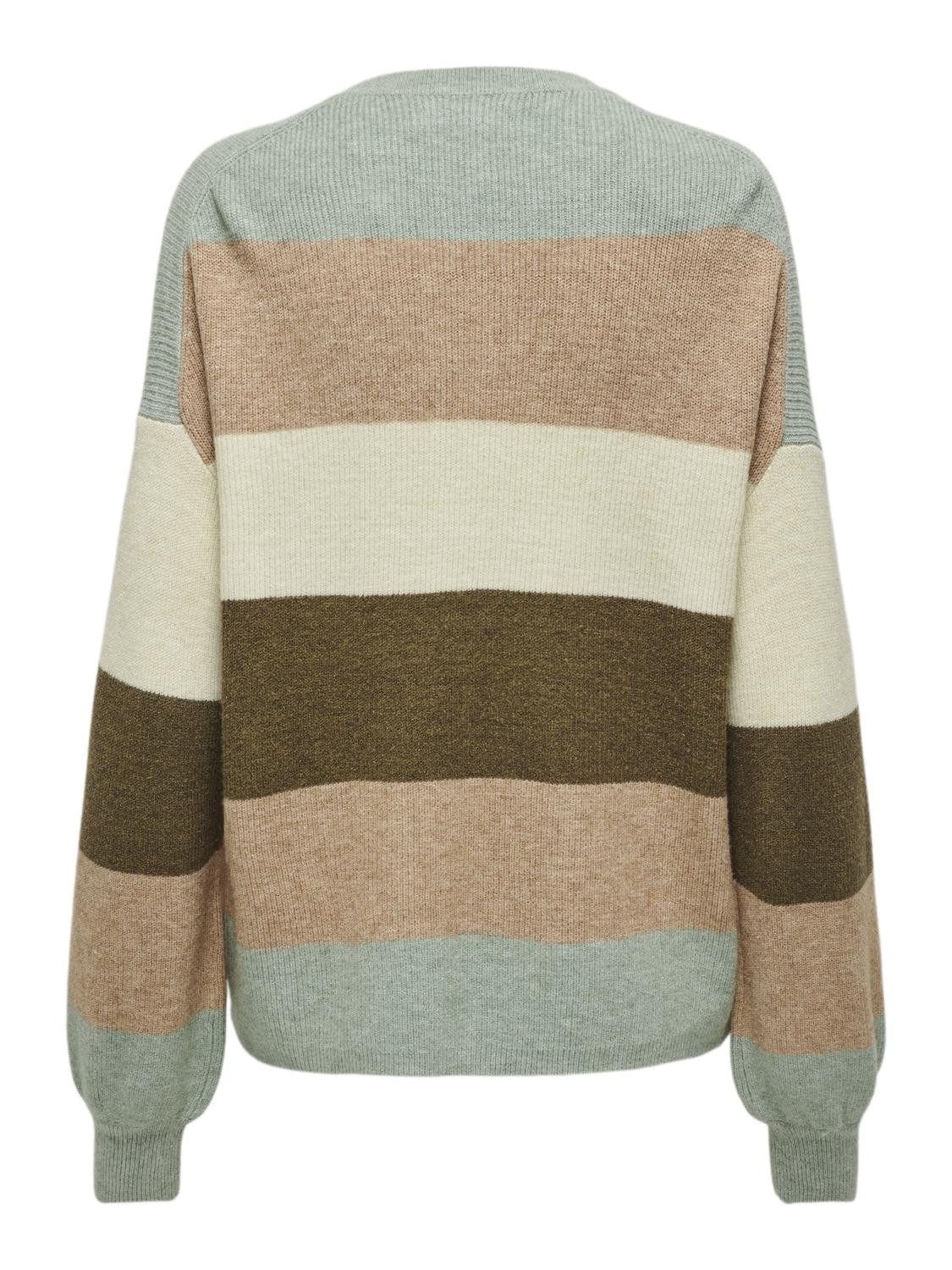 Only Gebreide trui ONLATIA L S STRIPE PULLOVER KNT NOOS