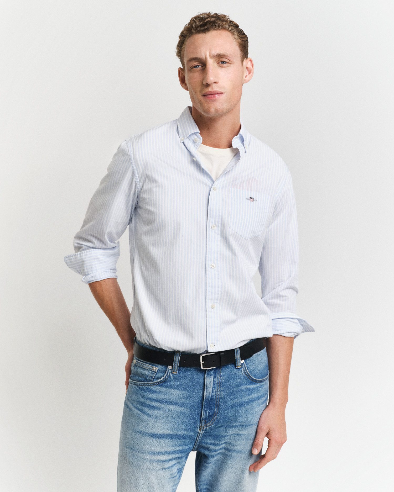 Gant Overhemd met lange mouwen REG POPLIN STRIPE SHIRT