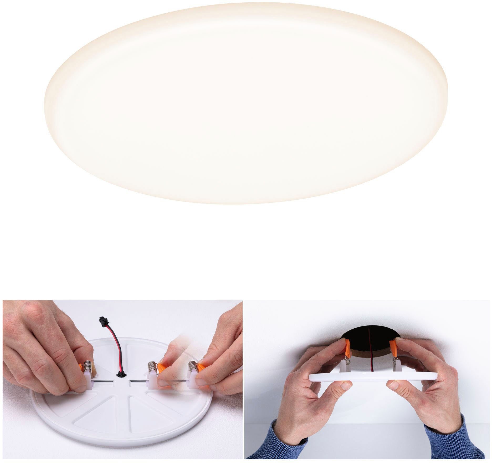 Paulmann Ledinbouwlamp LED Inbouwpaneel Veluna VariFit IP44 rond 185mm 17W 3.000K Satin (1 stuk)