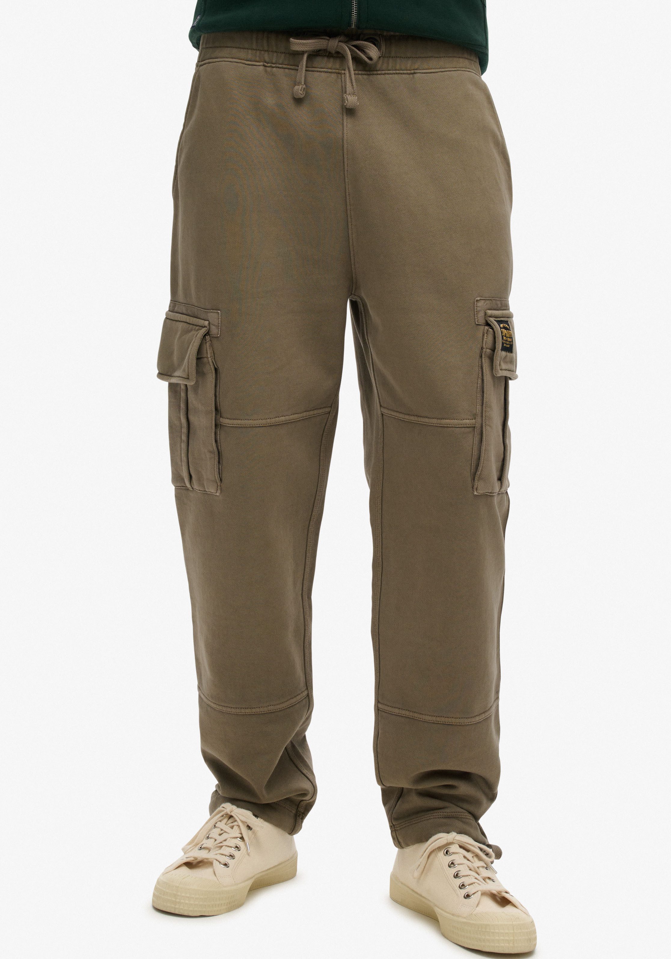 Superdry Sweatbroek CONTRAST STITCH CARGO JOGGER heren joggingbroeken maat L bruin