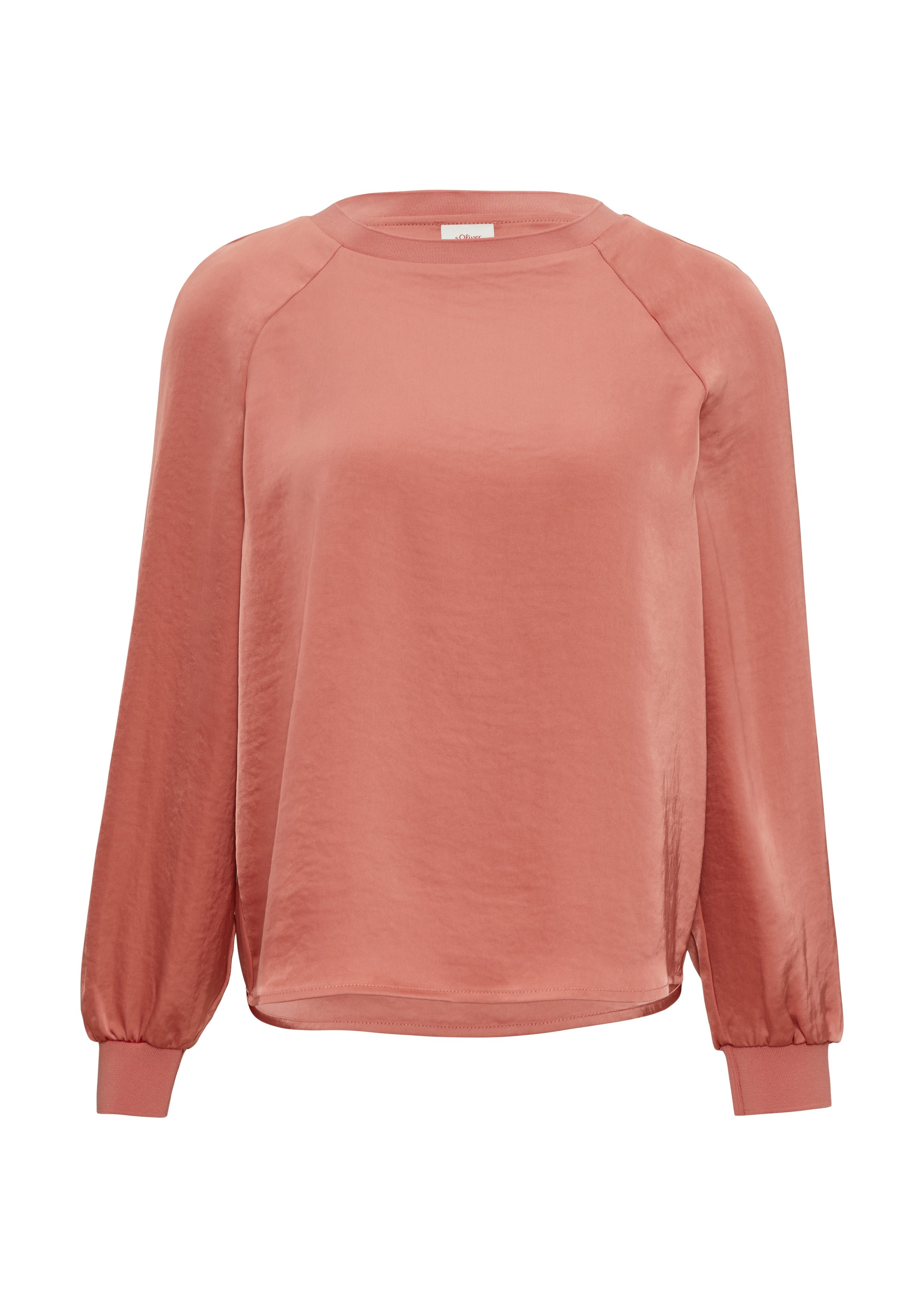 s.Oliver Blouse met lange mouwen in satijnkwaliteit