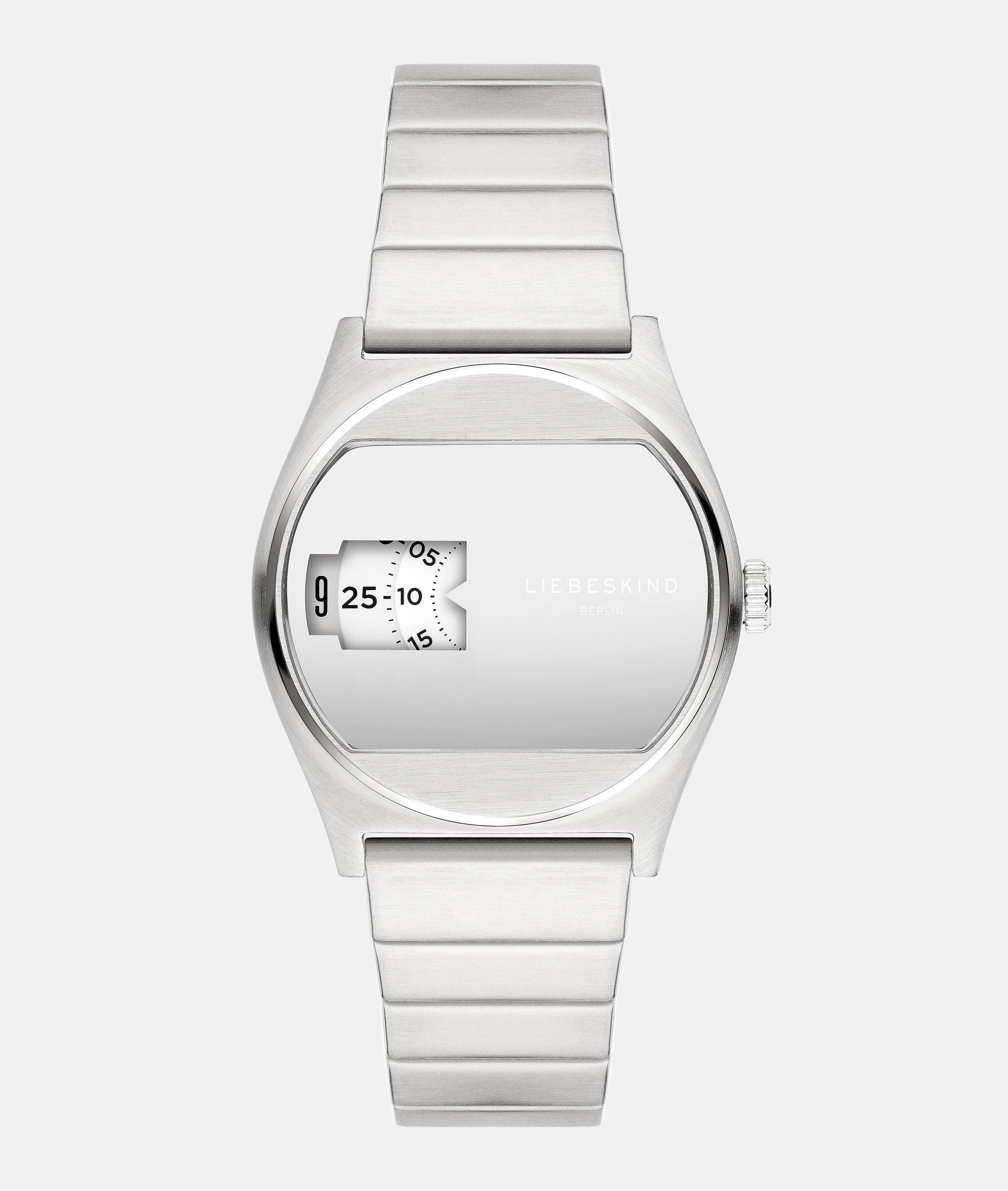 Liebeskind Berlin Kwartshorloge Vinyl Vision Horloge, dameshorloge, stalen band, analoog