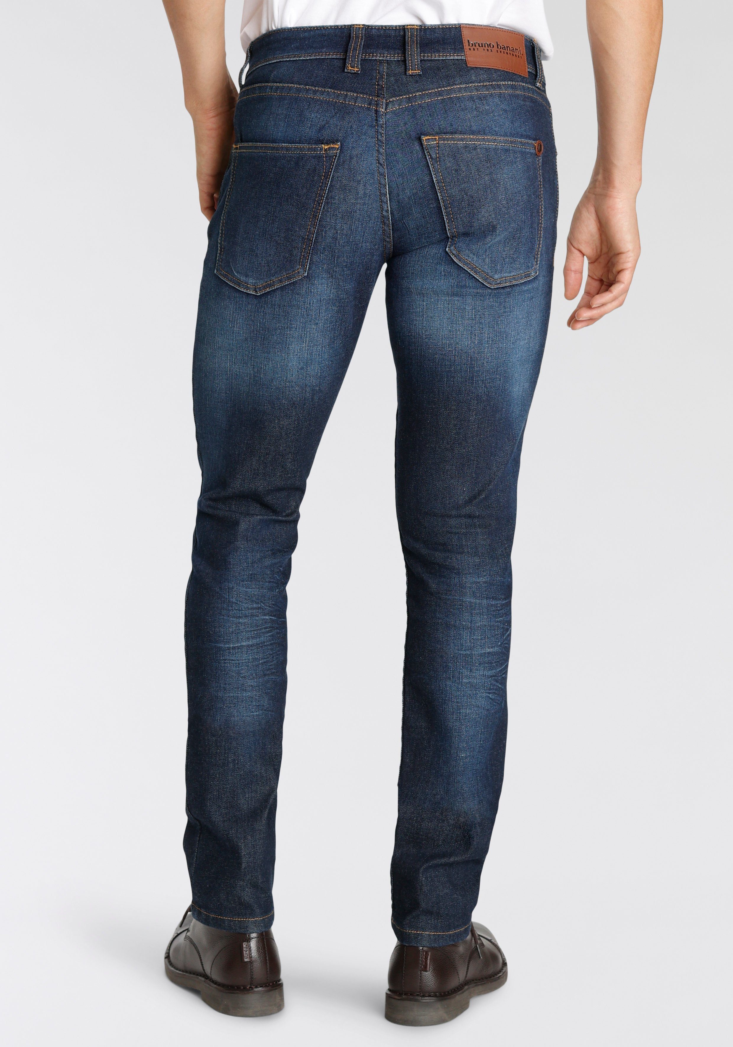 Bruno Banani Slim fit jeans Jimmy (stretch) smalle pijp, lage taillehoogte, met knoopsluiting