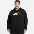 nike sportswear hoodie essential womens hoodie (plus size) zwart