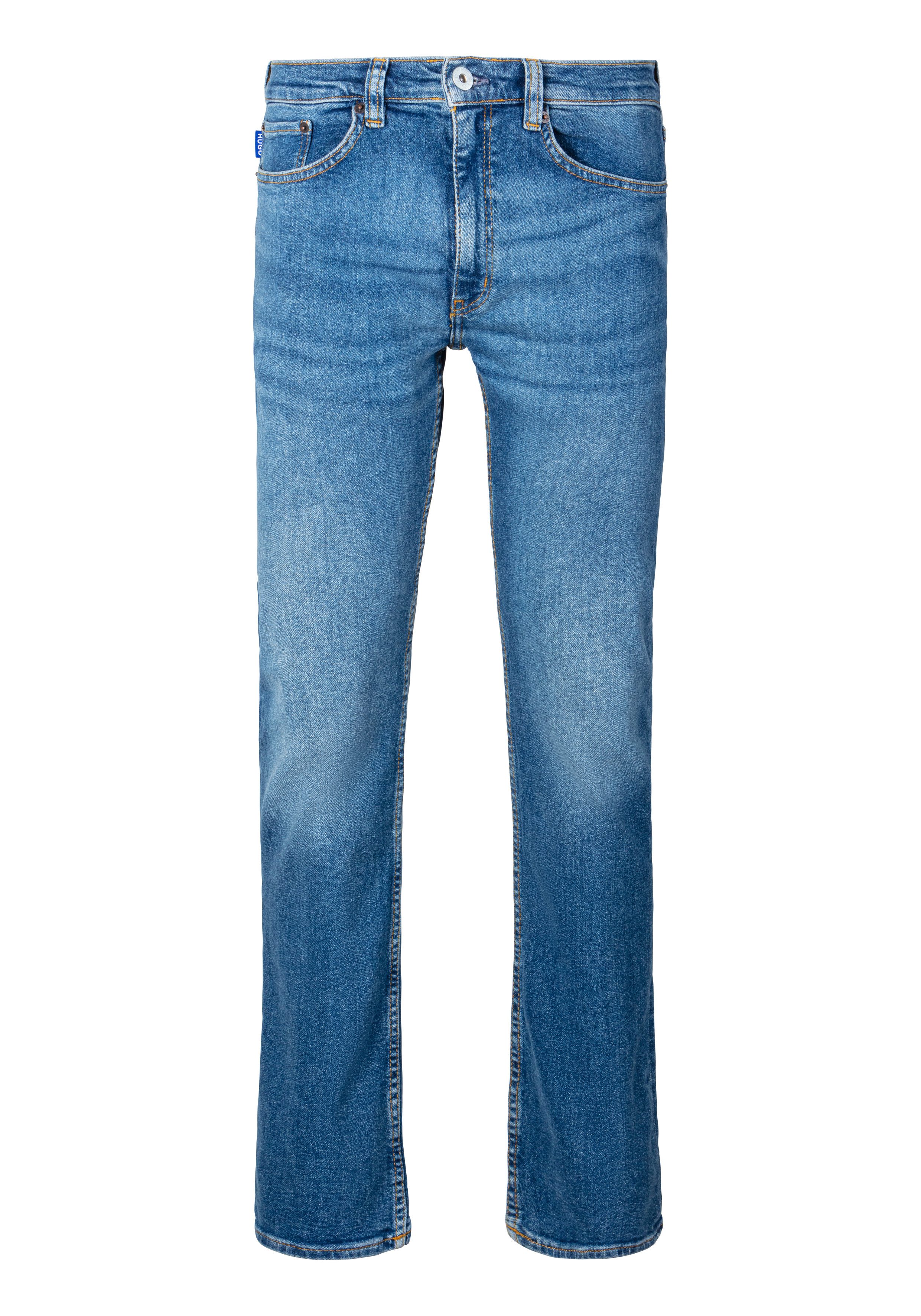 HUGO Blue Slim fit jeans Zane met aangehechte band