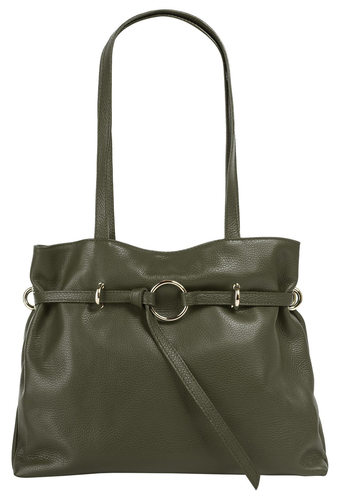 Samantha Look Tas echt leer, made in italy dames tassen maat Onesize groen