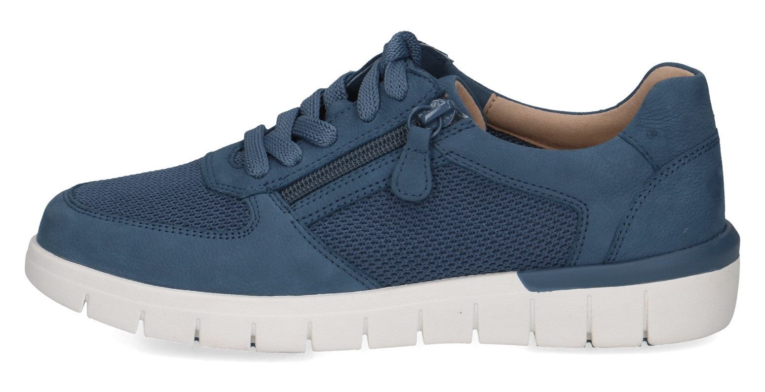 Caprice Sneakers met sleehak vrijetijdsschoen, lage schoen, veterschoen in comfortwijdte h = zeer breed