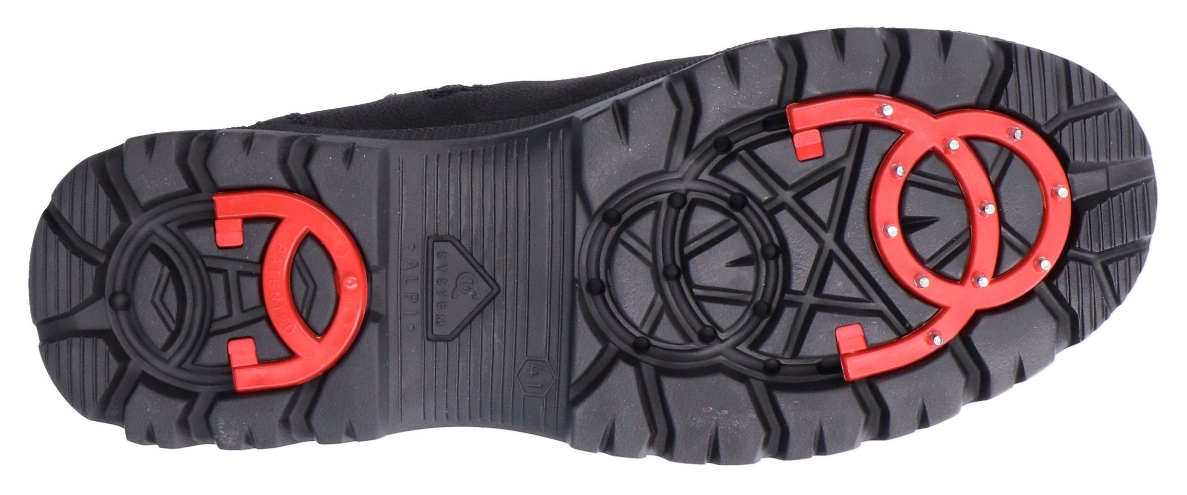 Rieker Winterlaarzen velcro boots with lambswool lining, flip grip sole and tex membrane
