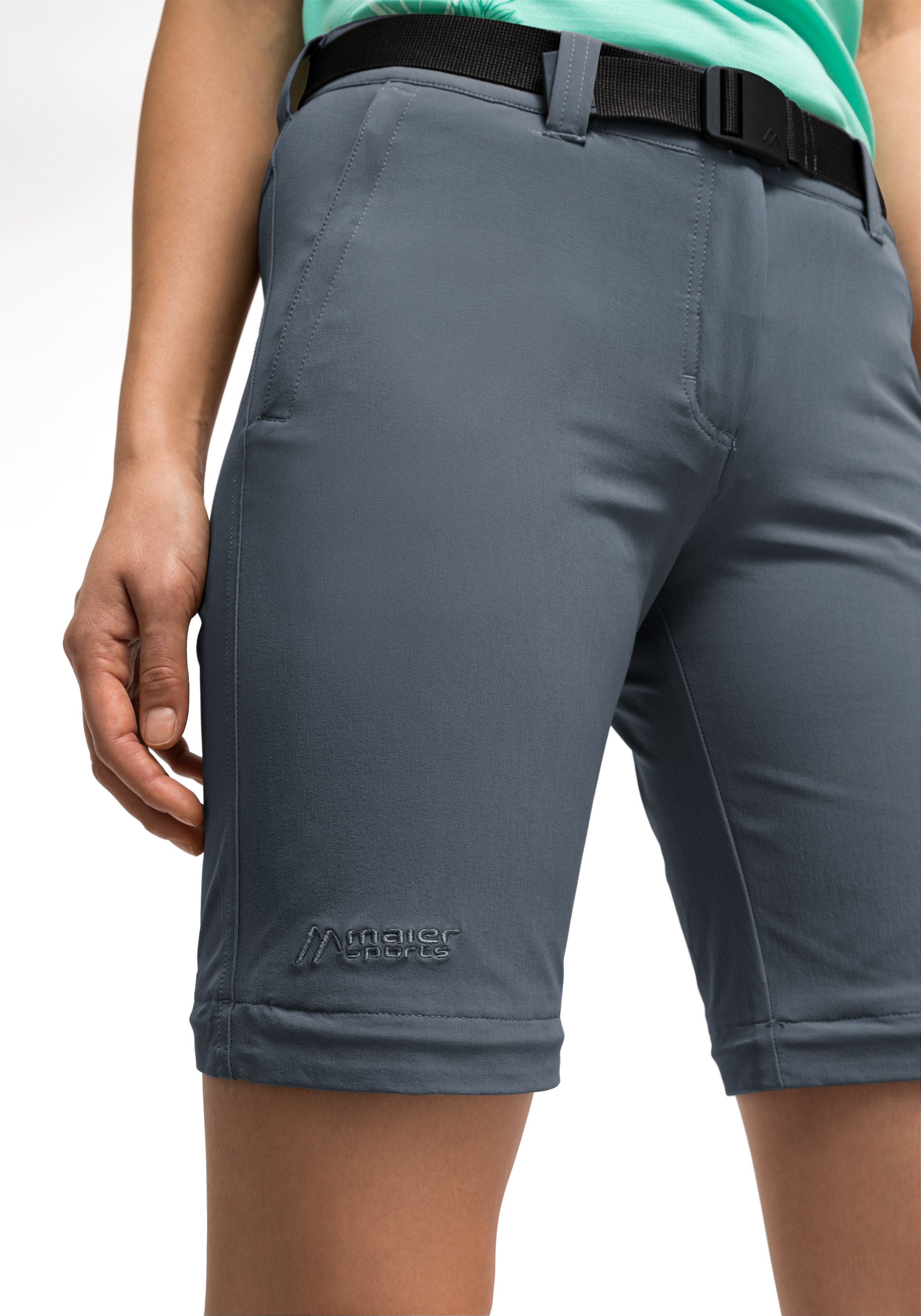 Maier Sports Functionele broek Nata 2 Dames wandelbroek, afritsbare outdoorbroek, 3 zakken, regular fit