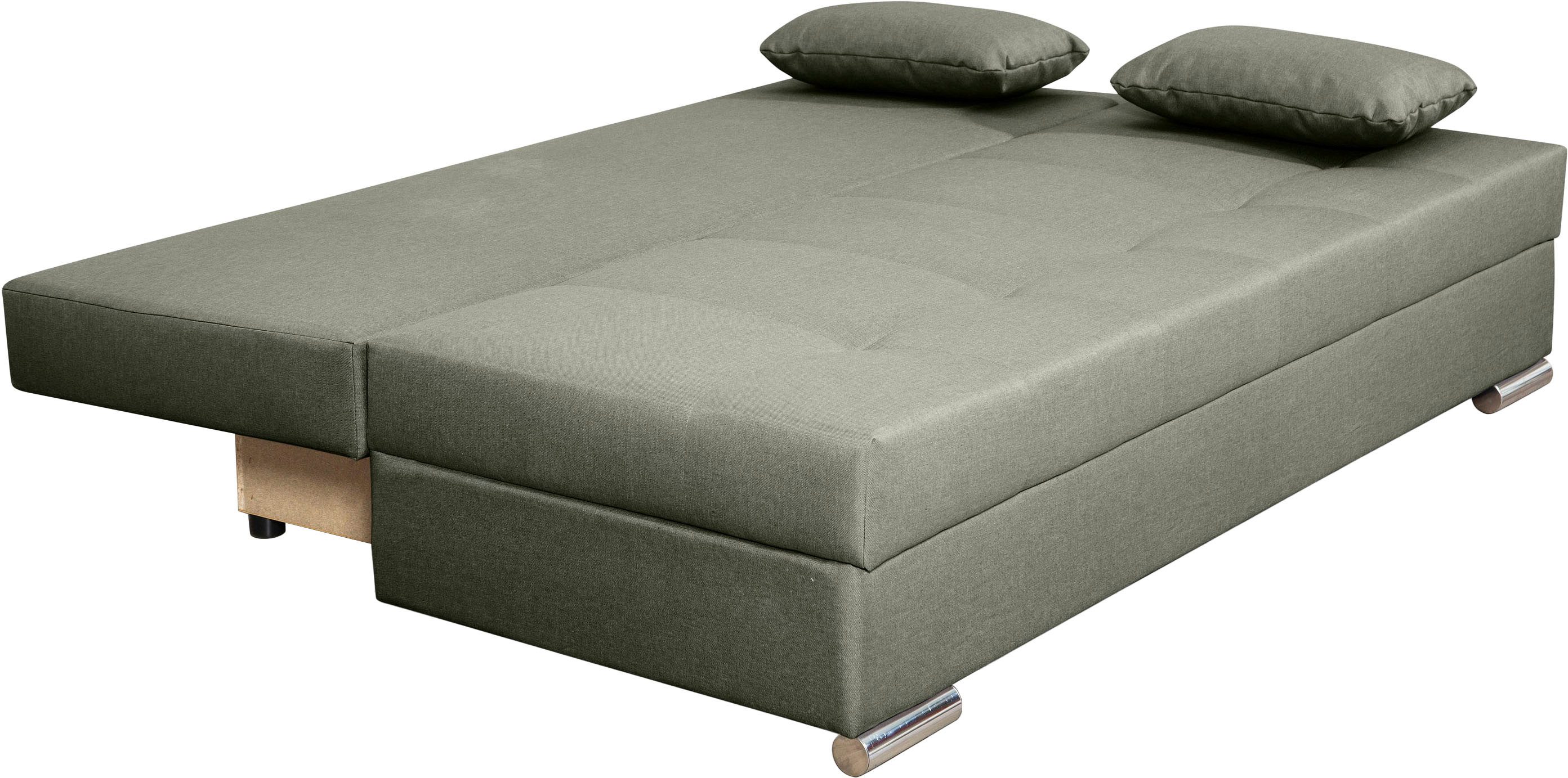 COLLECTION AB Slaapbank Tania met bedfunctie en bedlade comfortabele zitcomfort: veren-kern bekleding, inclusief rugkussen
