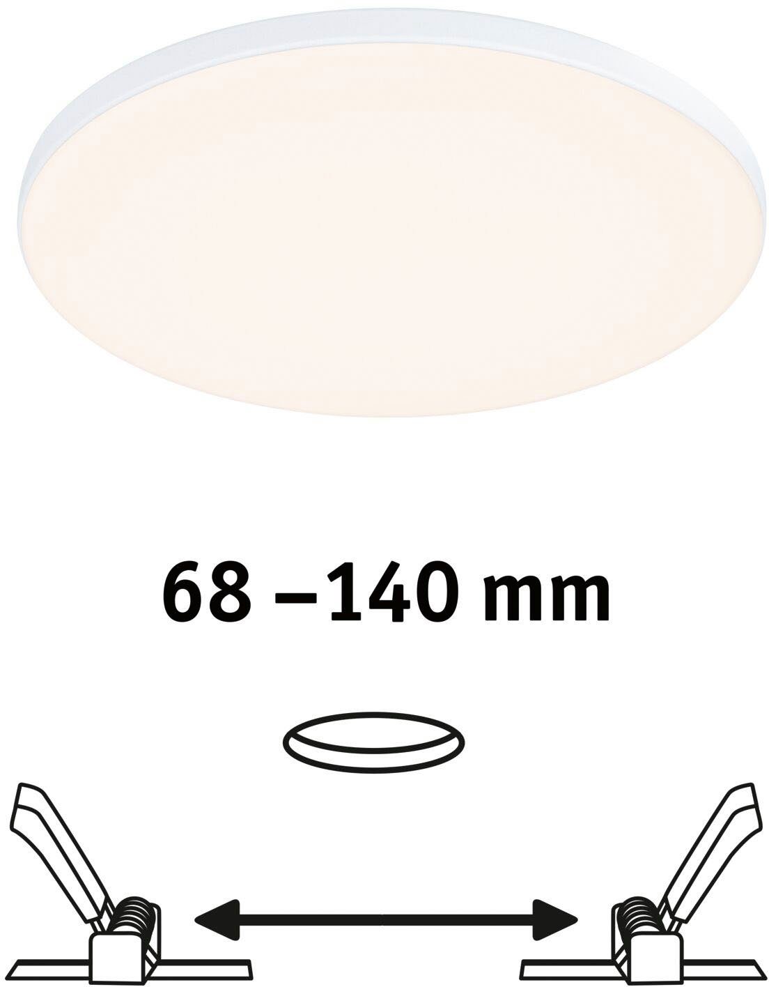 Paulmann Ledinbouwlamp Veluna VariFit Edge IP44 rond 160mm 1100lm 3000K Wit dimbaar (1 stuk)