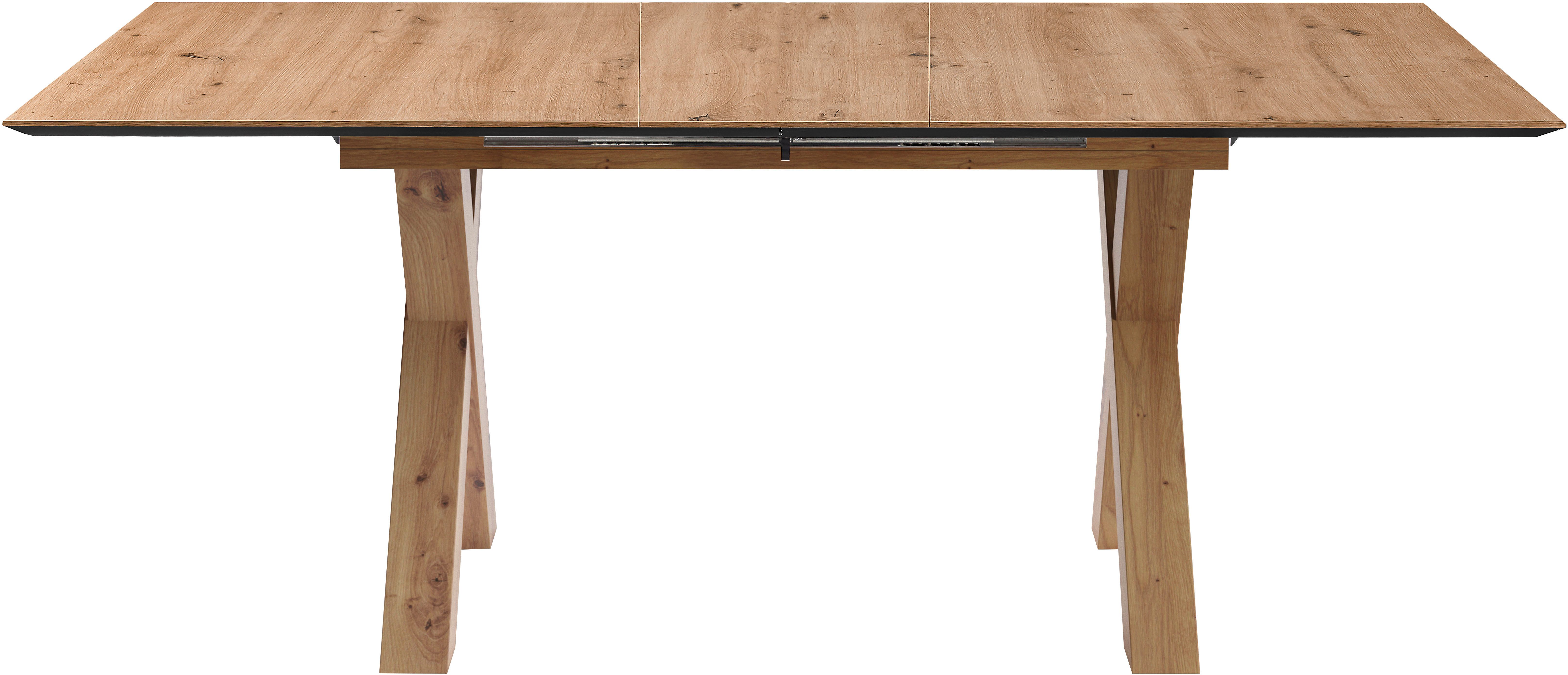 set one by Musterring Eettafel New Atlanta Rechthoekig blad met Zwitserse rand, uitschuifbaar, onderstel in X-vorm