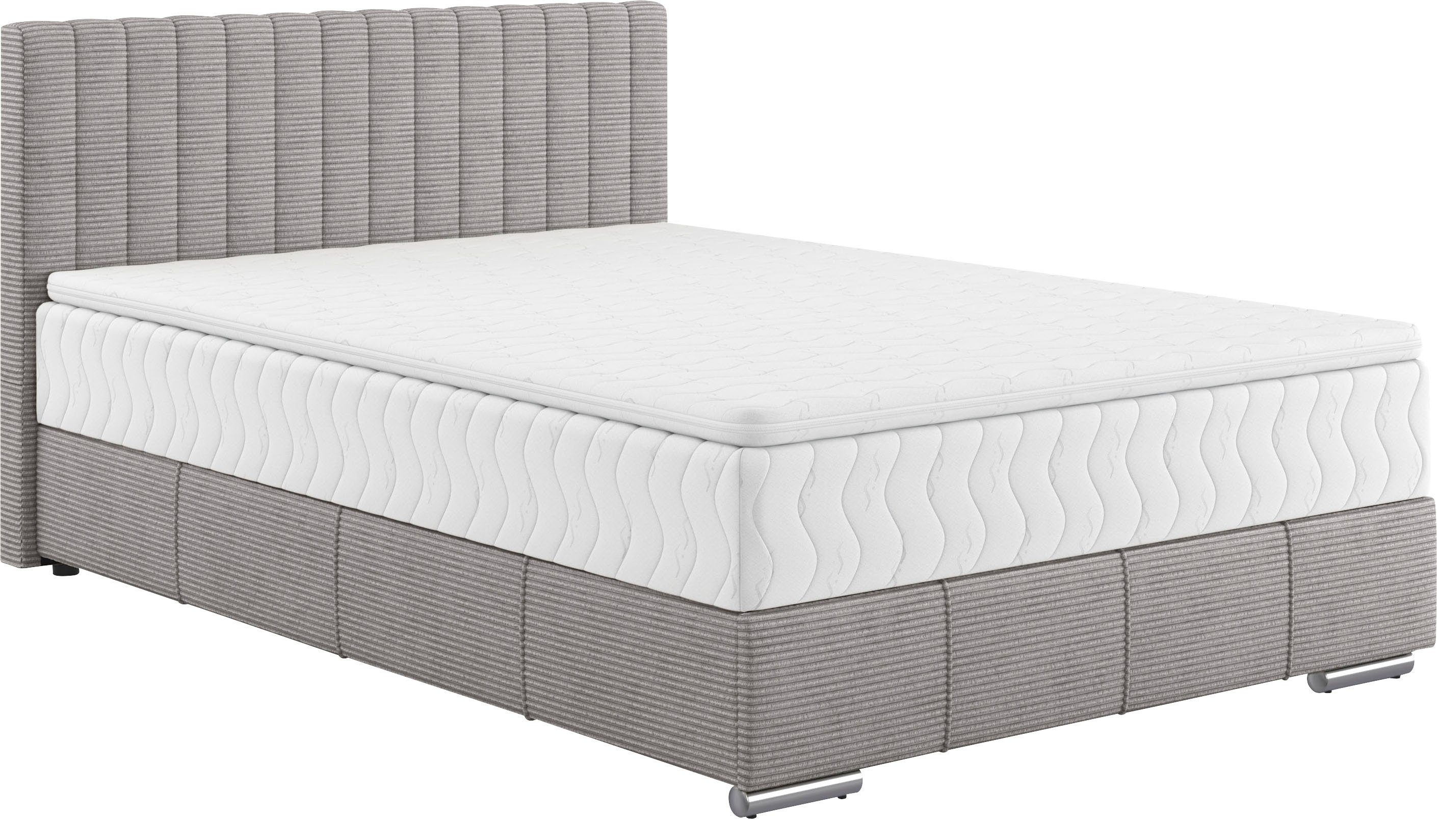 INOSIGN Boxspring Thor met bedbodem, incl. matras, topverkoper Topmatras en sierkussen, in verschillende hardheden beschikbaar