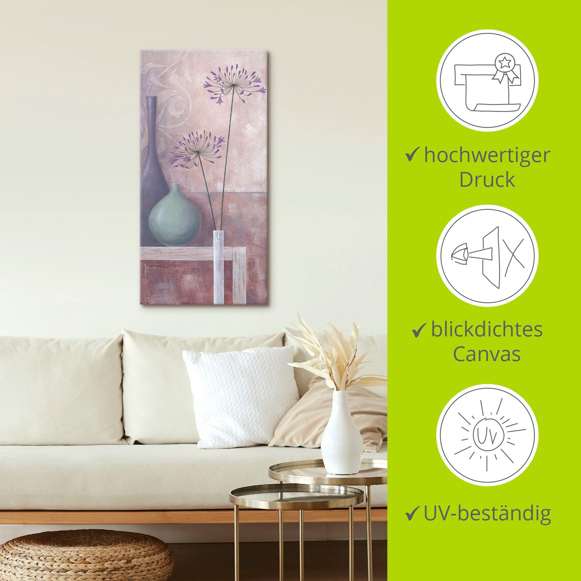 Artland Artprint op linnen Schaduw I gespannen op een spieraam