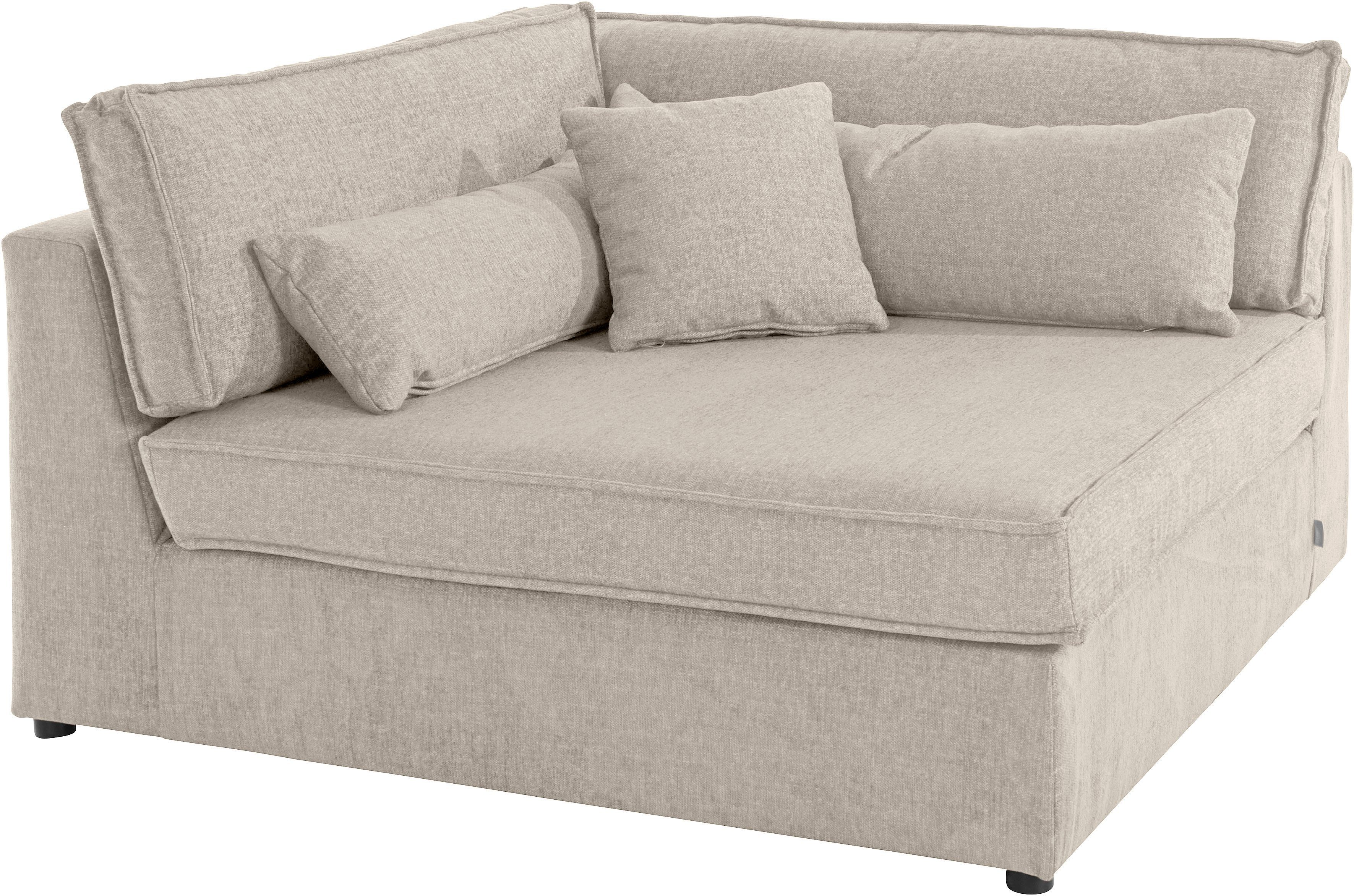 RAUM.ID Bank-hoekelement Enid Deel van een modulaire bank, stevig zitcomfort, ook in breedribcord
