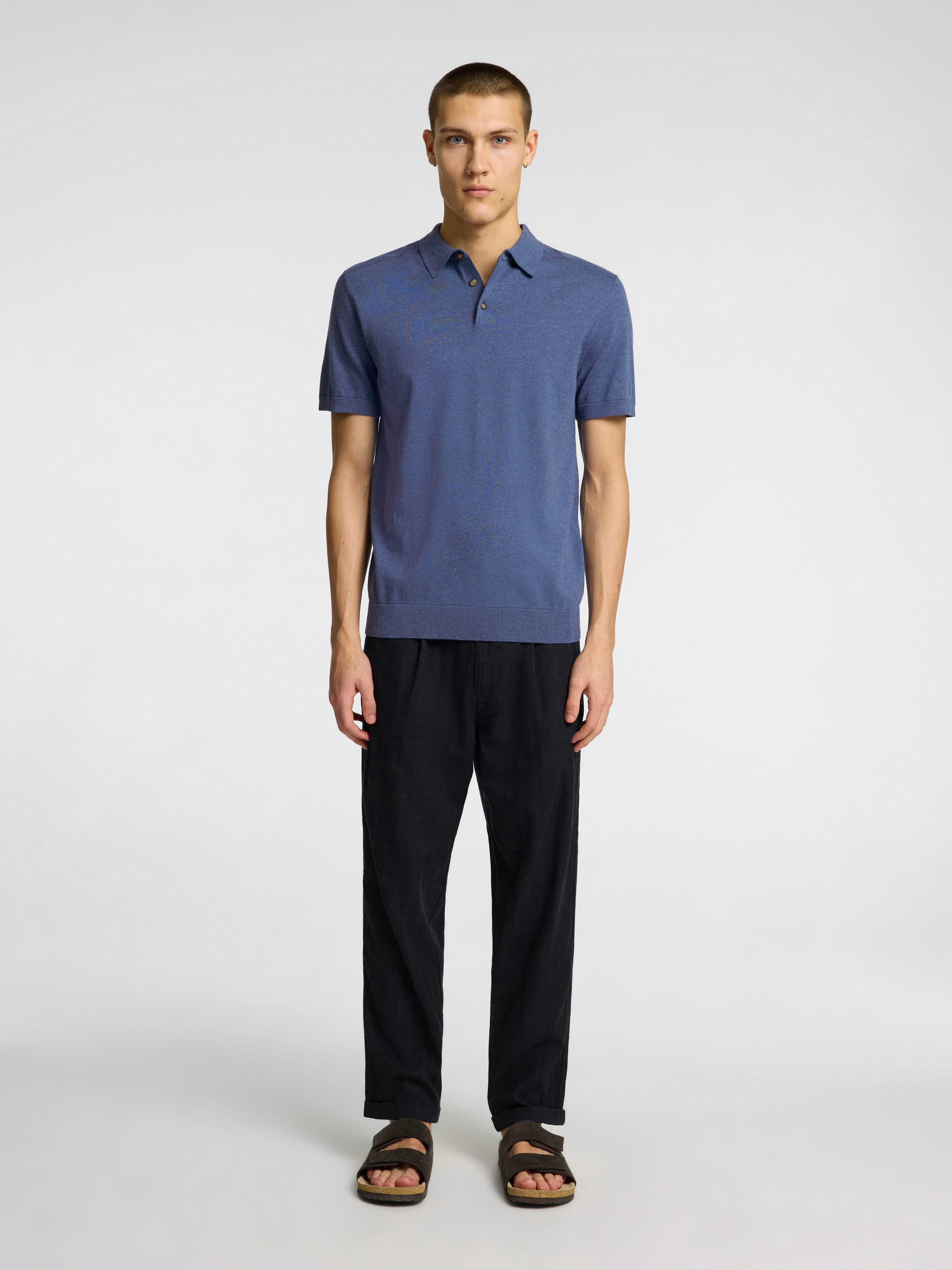 SELECTED HOMME Poloshirt SLHBERG SS KNIT POLO NOOS