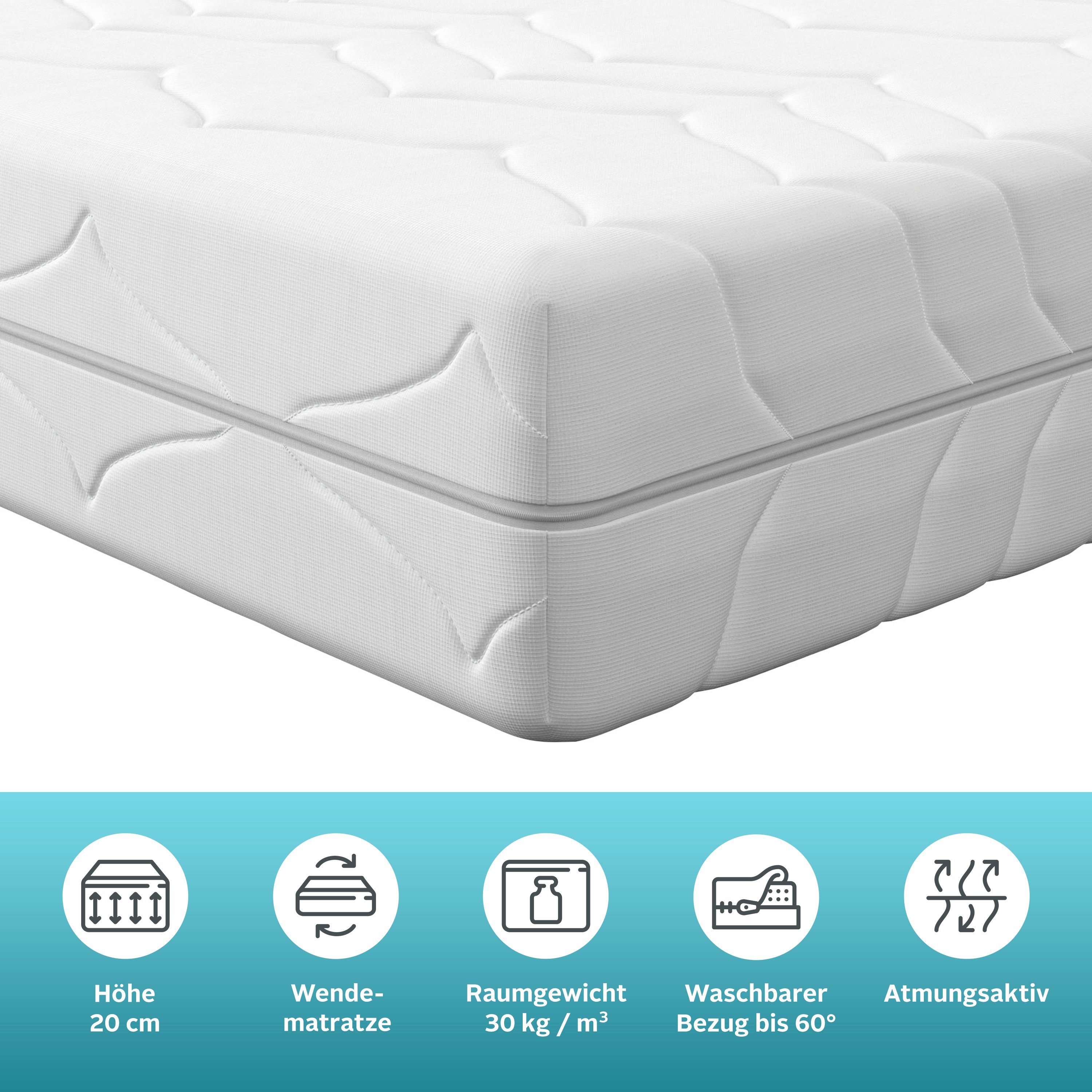 my home Comfortschuimmatras Luxe, matras in 2 hoogtes: 17 of 20 cm! Matrassen in H2/H3/H4 hoogte 20 cm