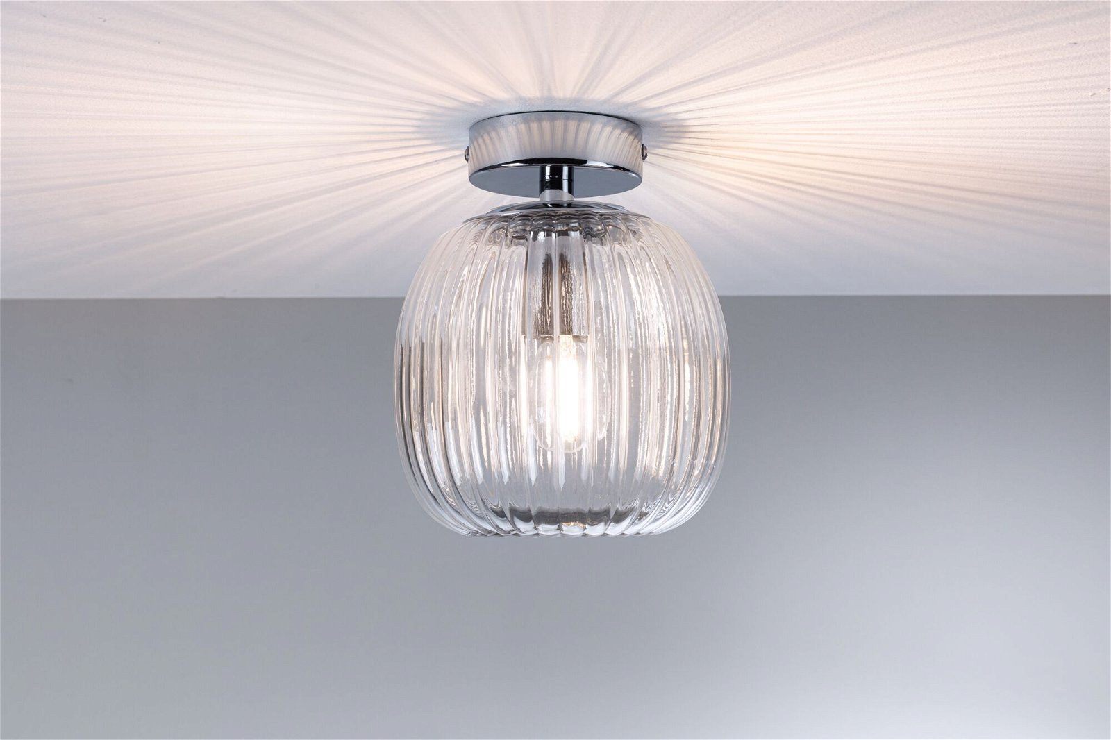 Paulmann Plafondlamp Ruya IP44 E14 230V max. 20W Glas, Chroom (1 stuk)