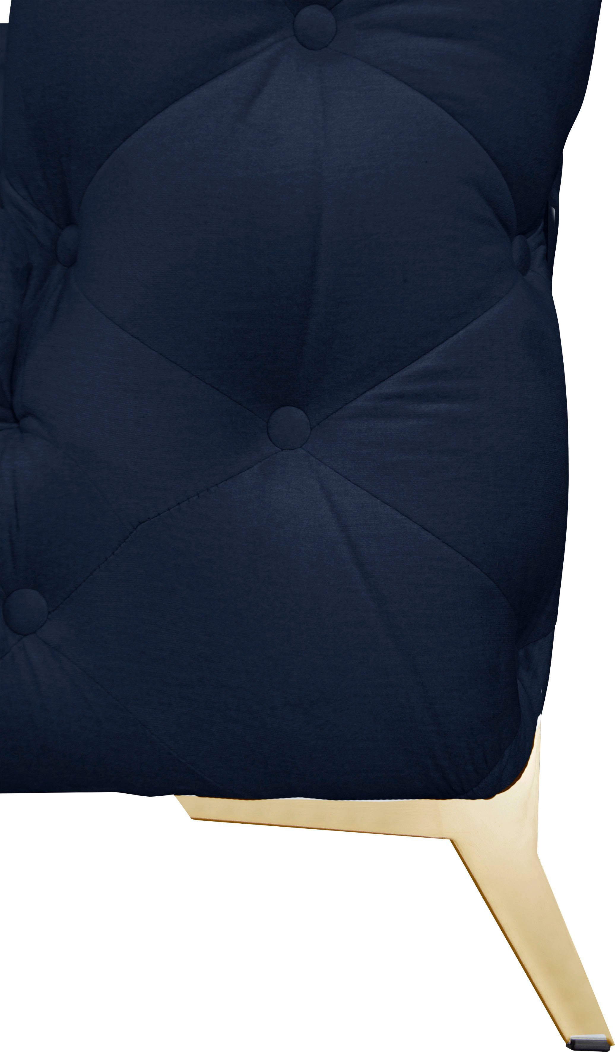 Leonique Chesterfield-bank Amaury L-vorm Chesterfield-look, bxd elk 262 cm, kleur van de poten ter keuze