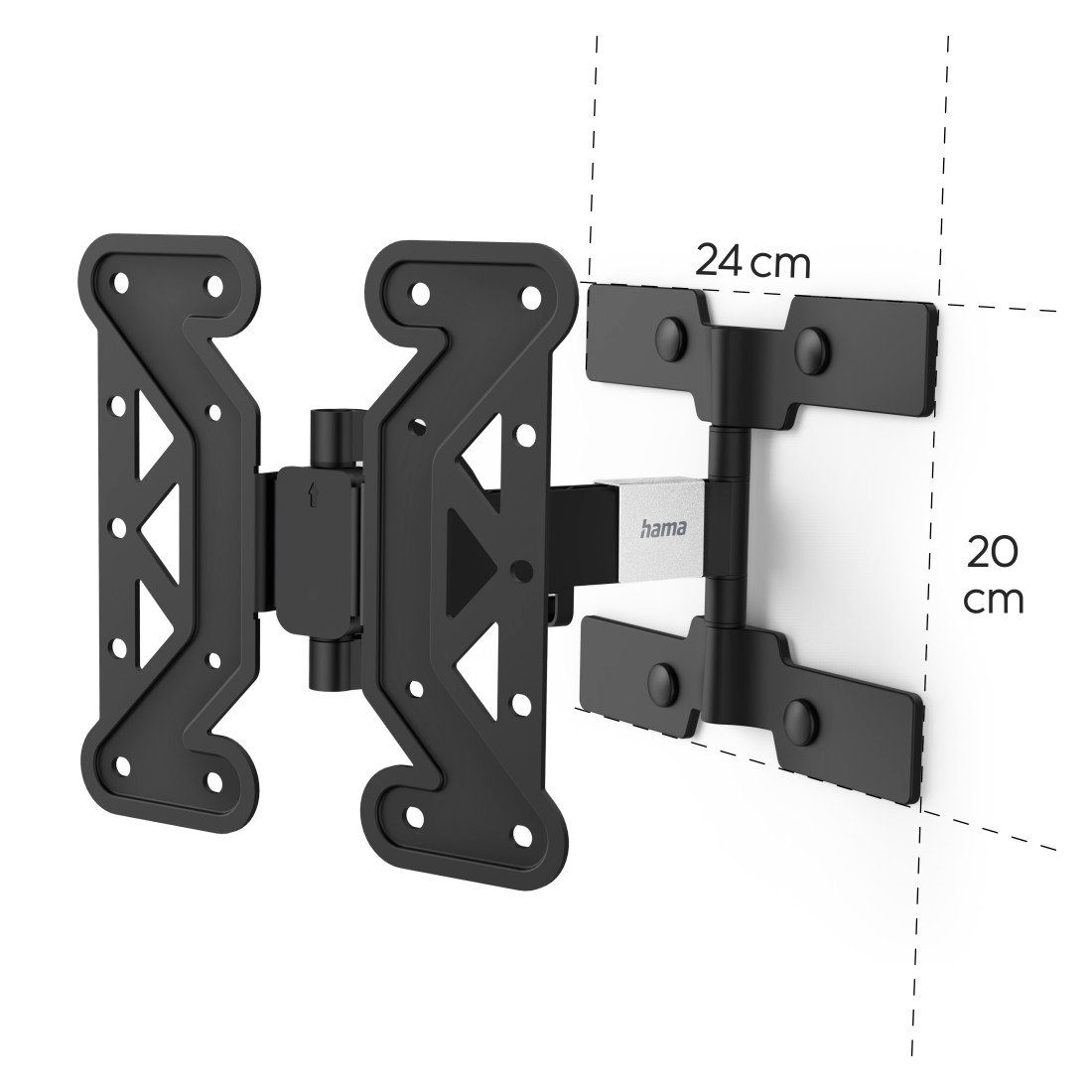 Hama Tv-wandhouder TV beugel, kantelbaar, uitschuifbaar, 48 - 122 cm (19"-48"), 32", 43"