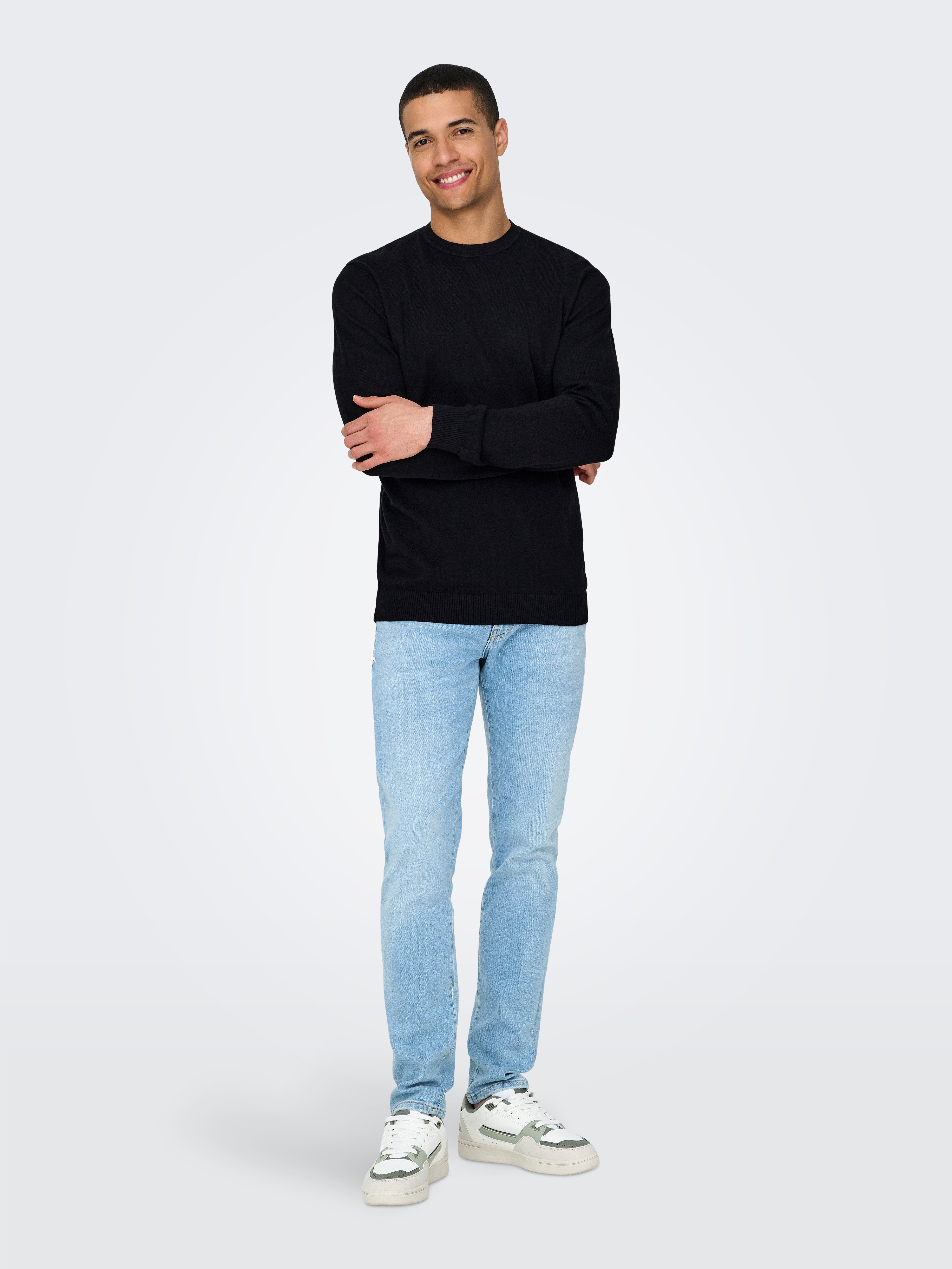 ONLY & SONS Gebreide trui ONSLOUI REG 12 MEL CREW KNIT NOOS
