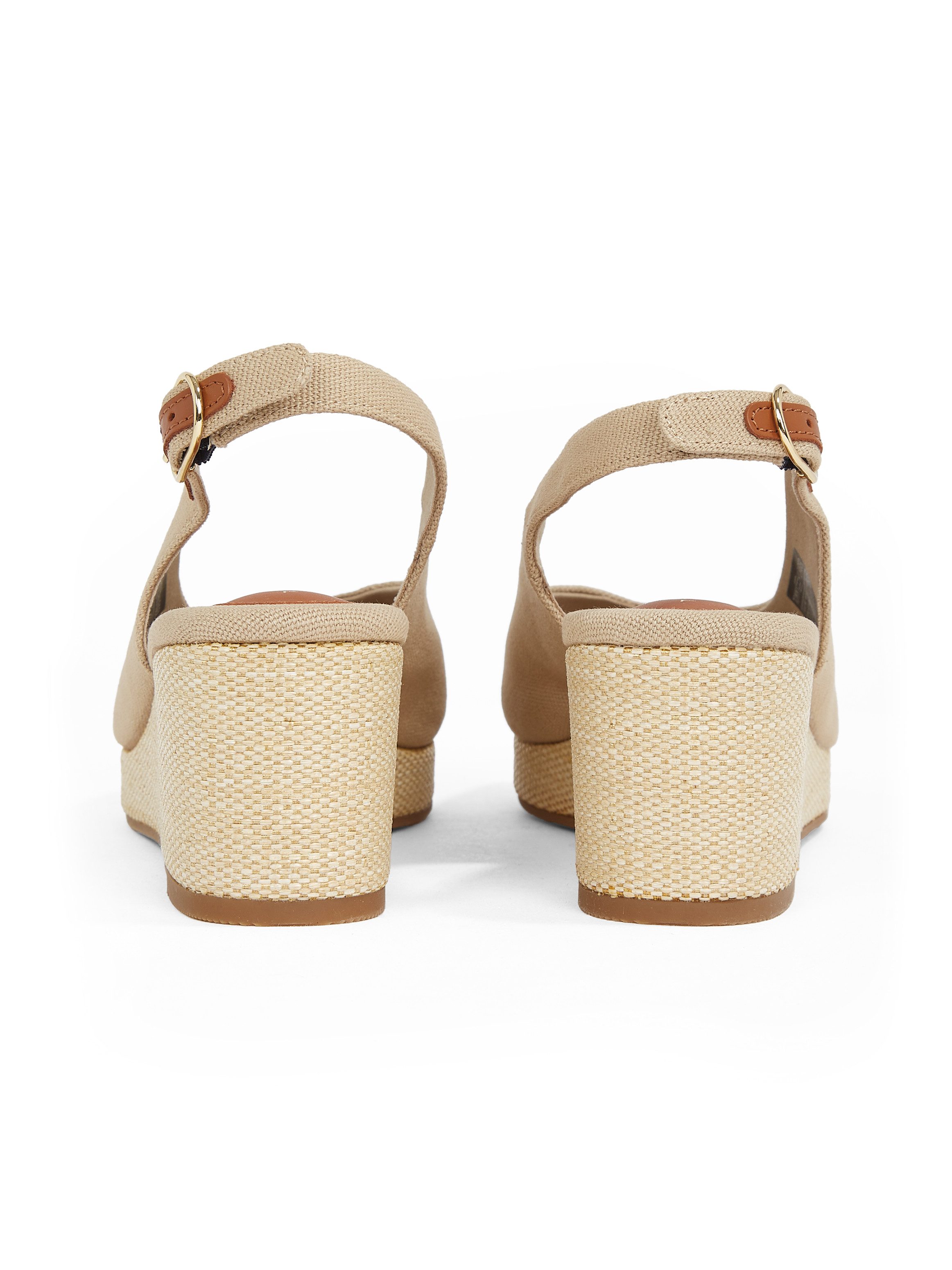 Tommy Hilfiger Sleehaksandaaltjes FLAG MID WEDGE ESPAD SLINGBACK , plateau, zomerschoen, riem-sandaal met verstelbare gesp