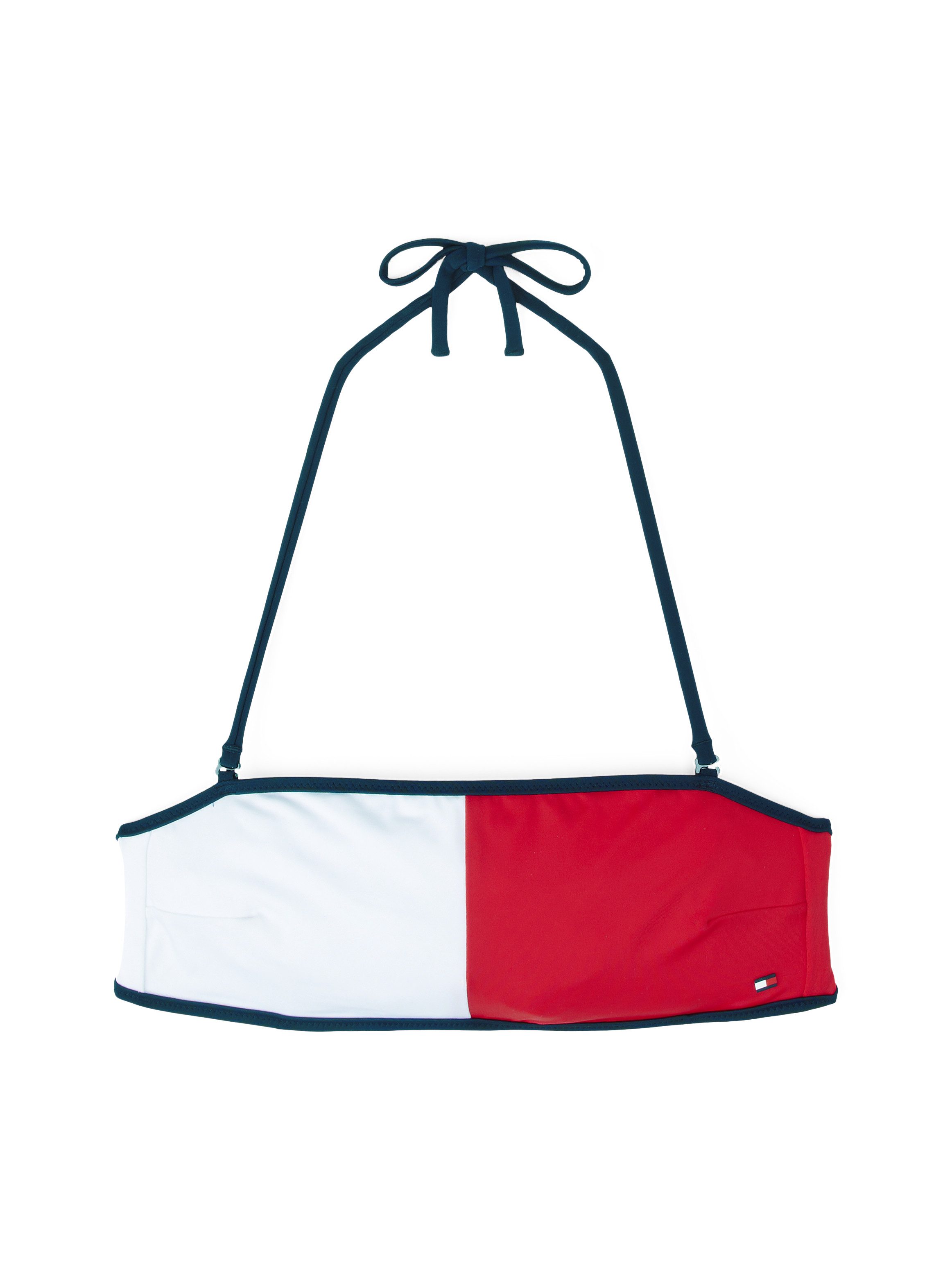 Tommy Hilfiger Swimwear Bandeau-bikinitop Bandeau in color-block-look, met logo-opdruk