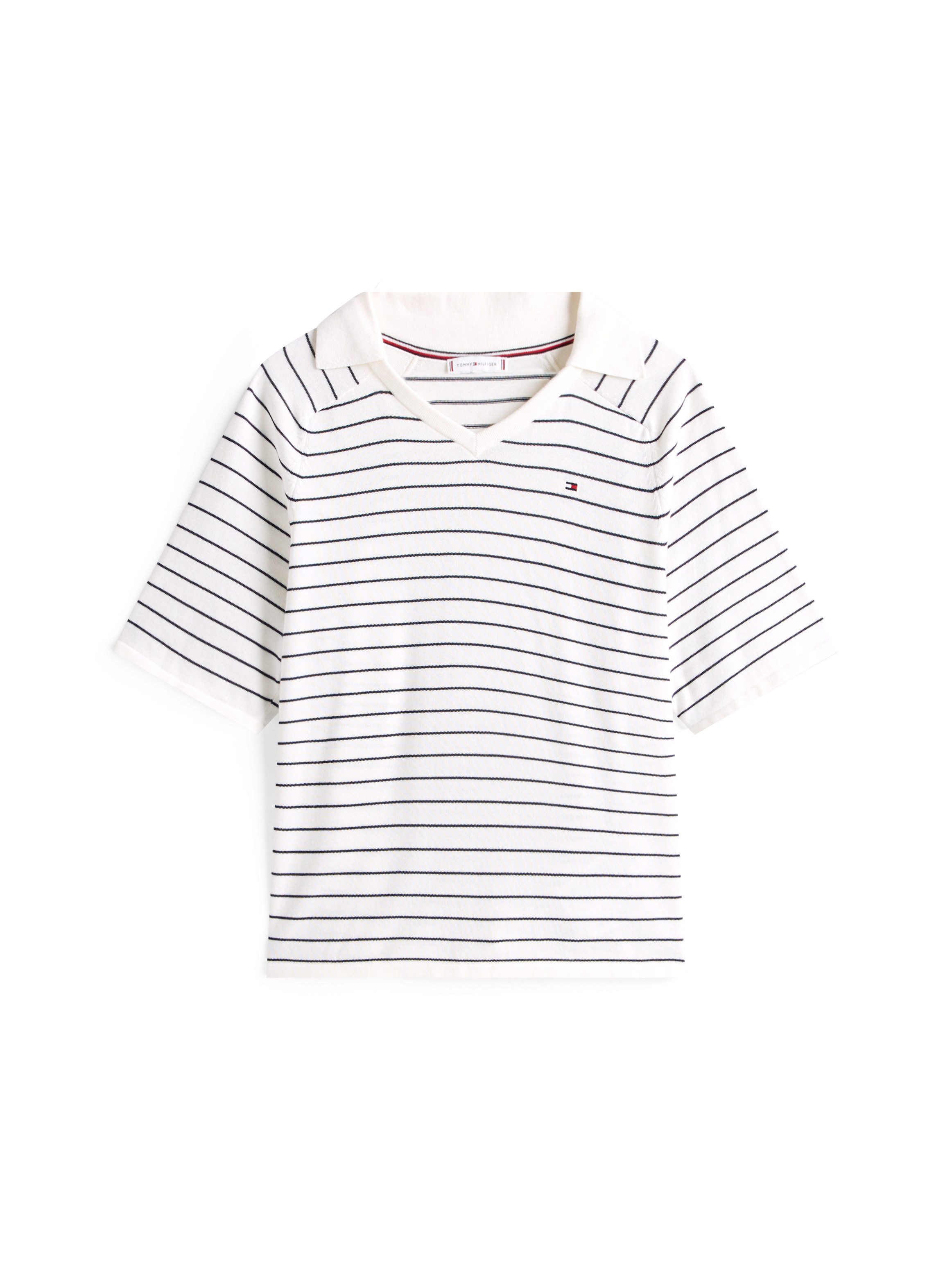 Tommy Hilfiger Gebreide trui CO JERSEY STCH POLO V-NK S/S SWT