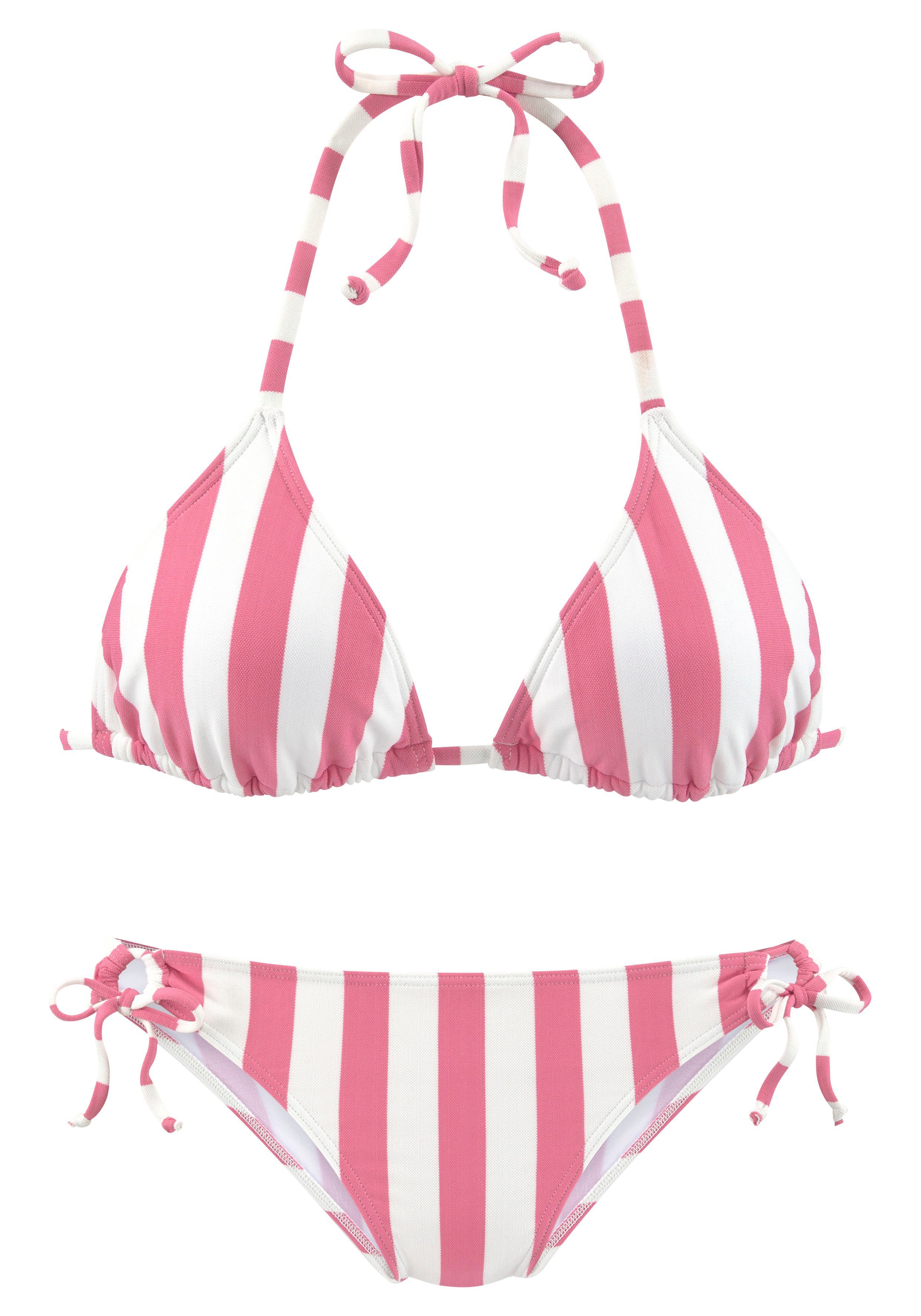 Venice Beach Triangelbikini met geweven strepen