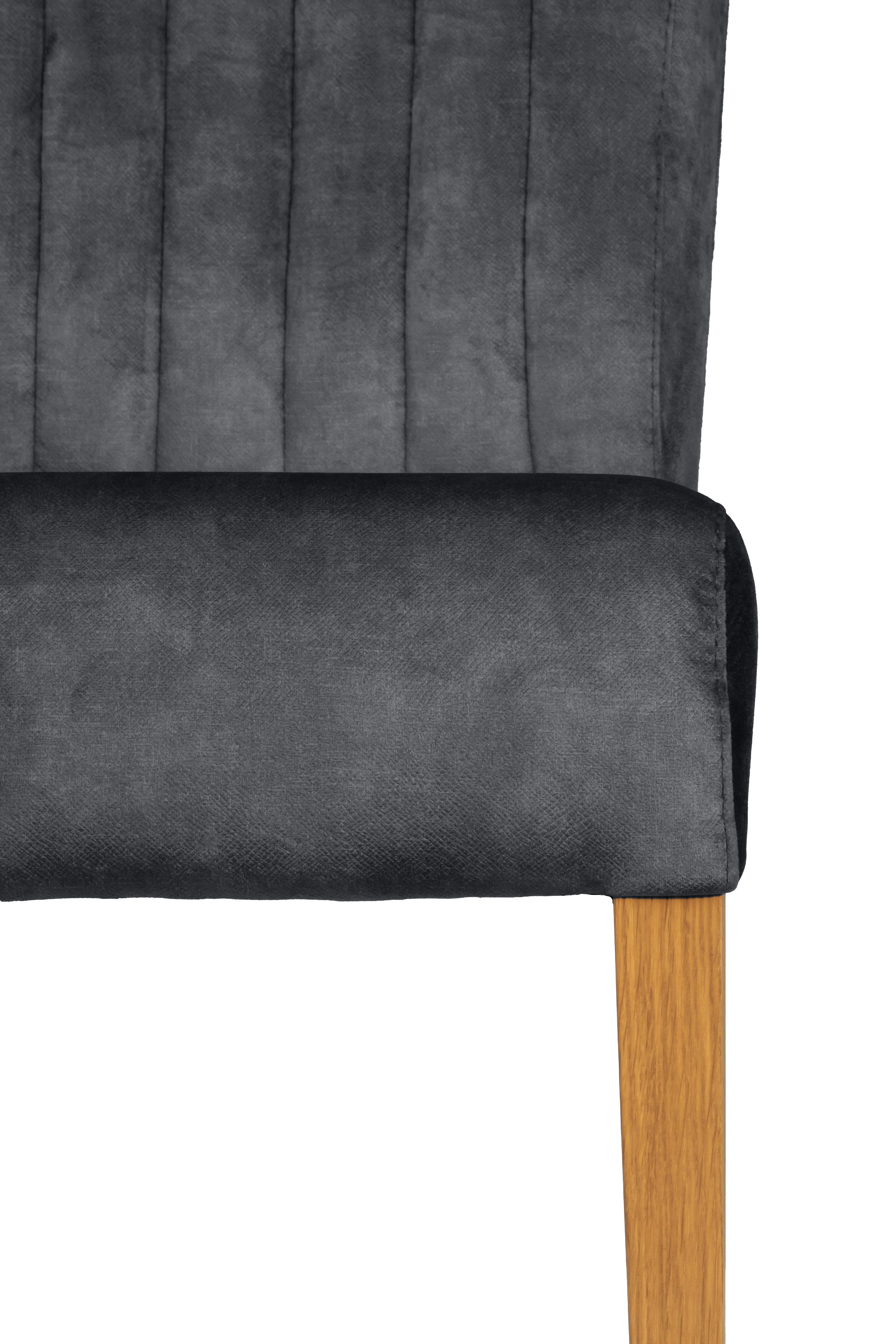 Home affaire Stoel met 4 poten verticale naden in de rugleuning (set, 2 stuks)