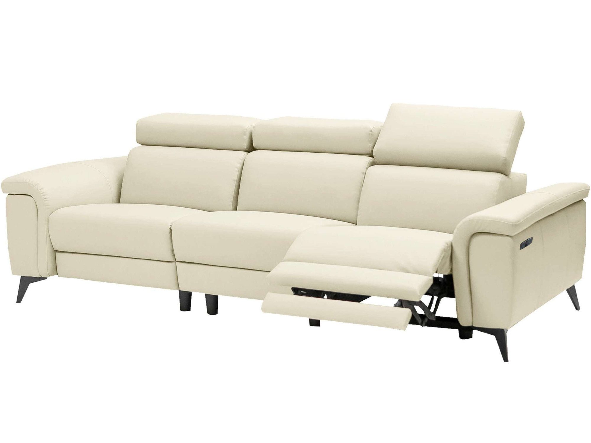 Places of Style 3-zitsbank Marita met elektrische relaxfunctie in de zitting en usb-aansluiting