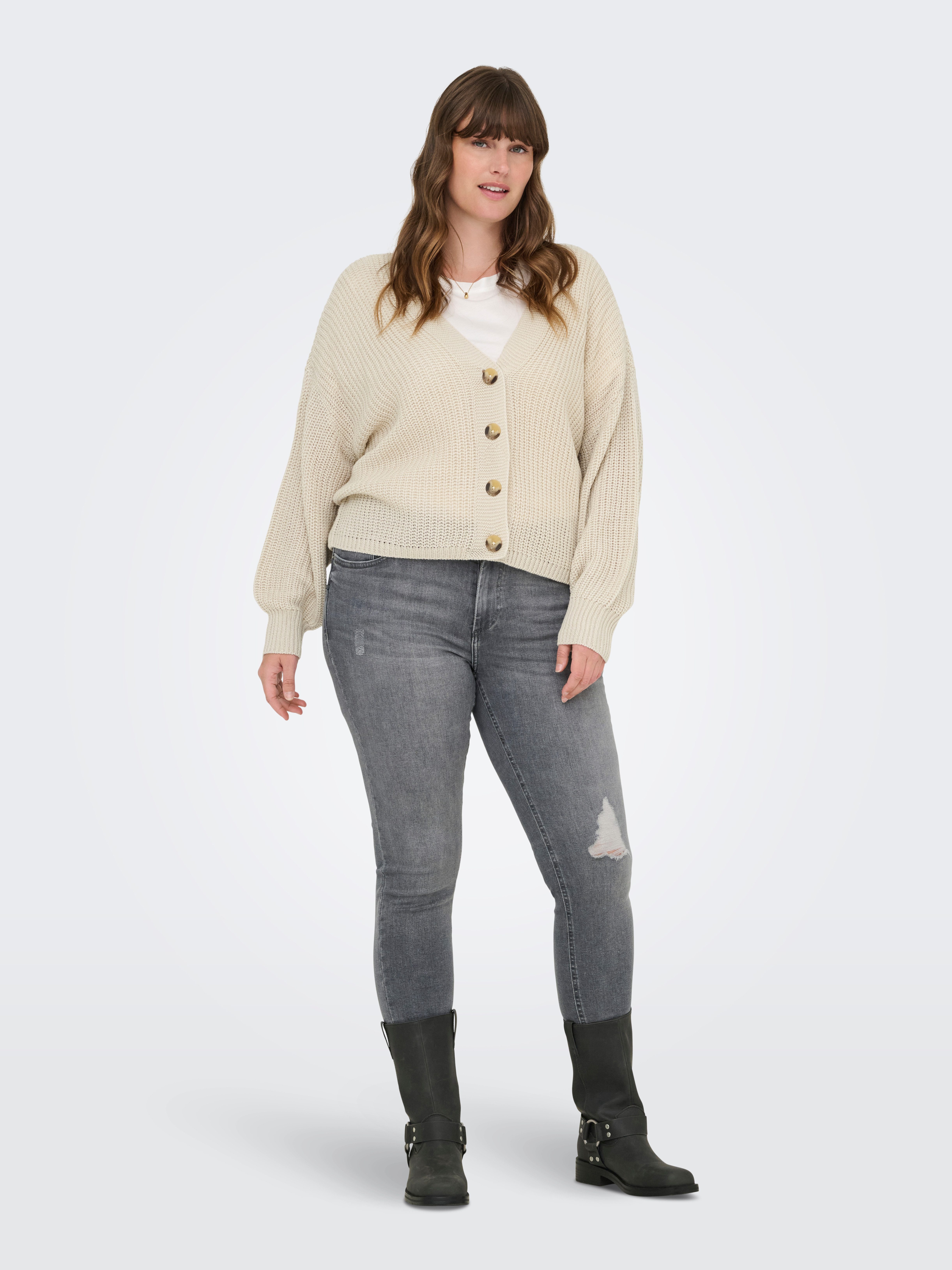 ONLY CARMAKOMA Vest CARCAROL NICE L/S CARDIGAN KNT NOOS