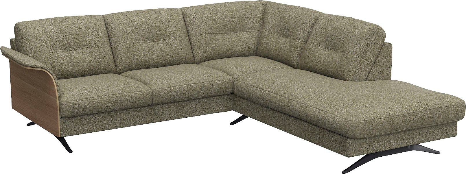 FLEXLUX Hoekbank Glow, super comfortabel door hoogwaardige zitconstructie met binnenvering, L-vorm