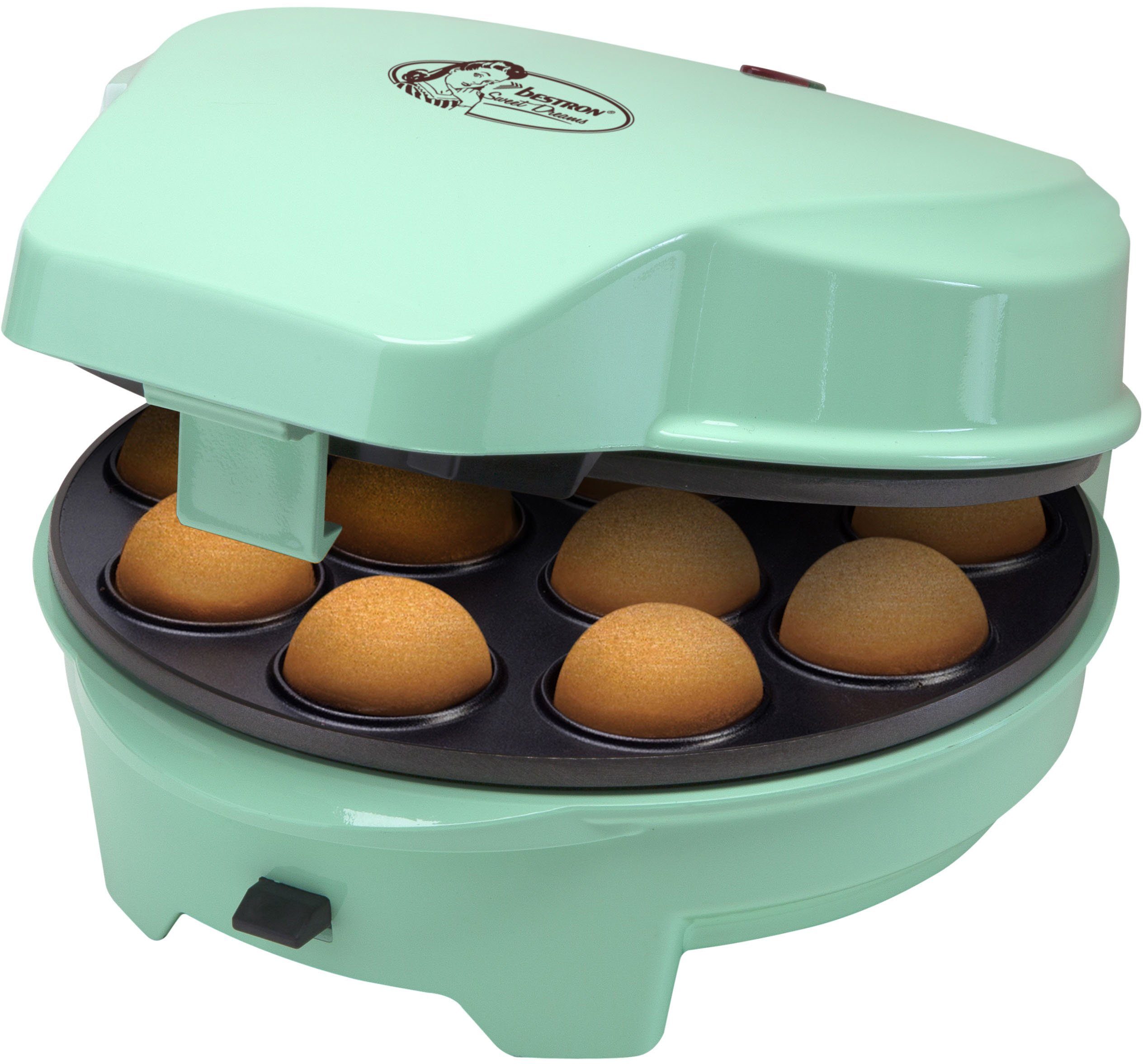 bestron Muffin maker ASW238 Sweet Dreams Retrodesign, met 3 vervangbare bakplaten, antiaanbaklaag