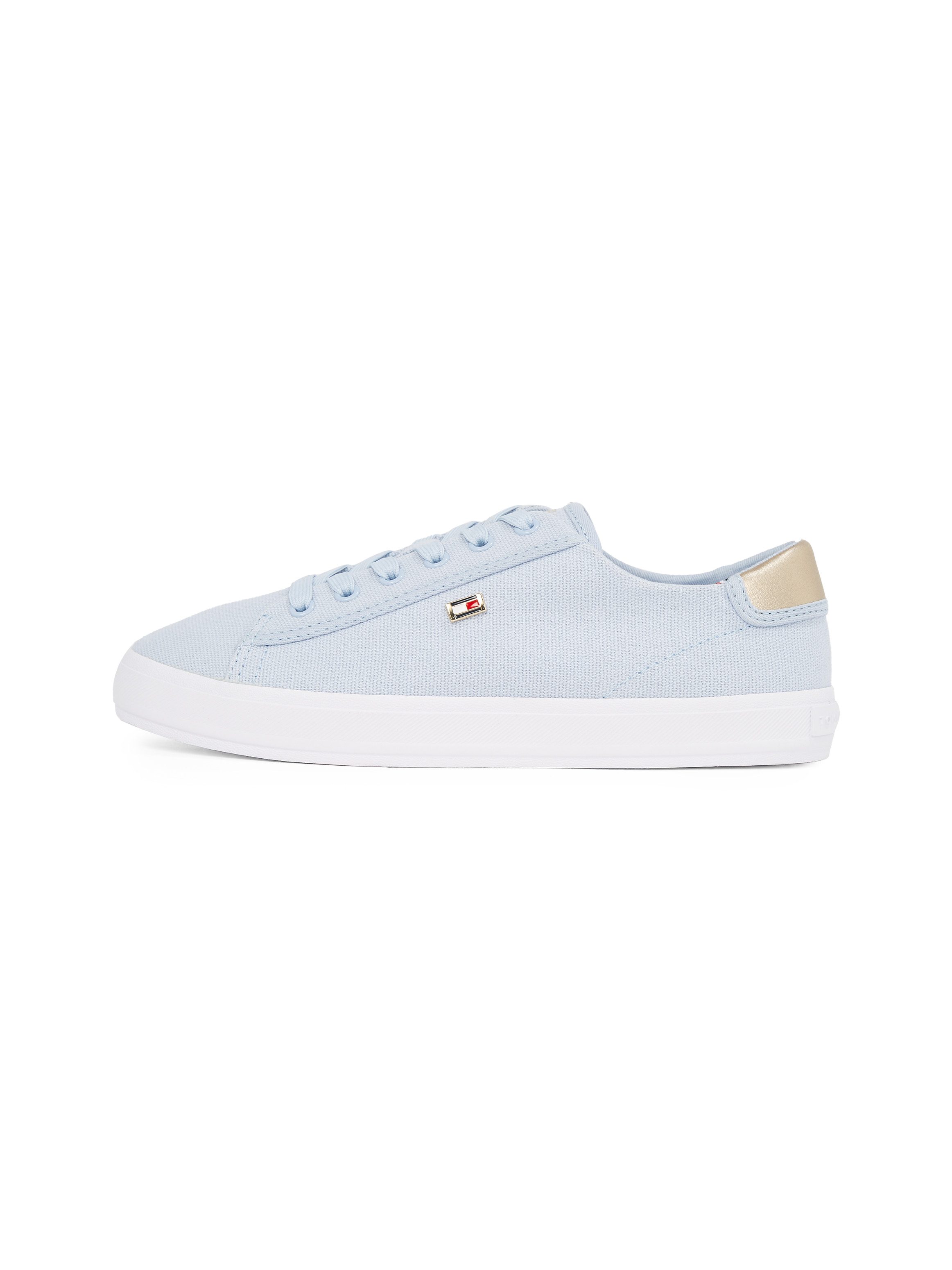 Tommy Hilfiger Plateausneakers VULC CANVAS LACE UP SNEAKER , vrijetijdsschoen, lage schoen, veterschoen, in smalle vorm