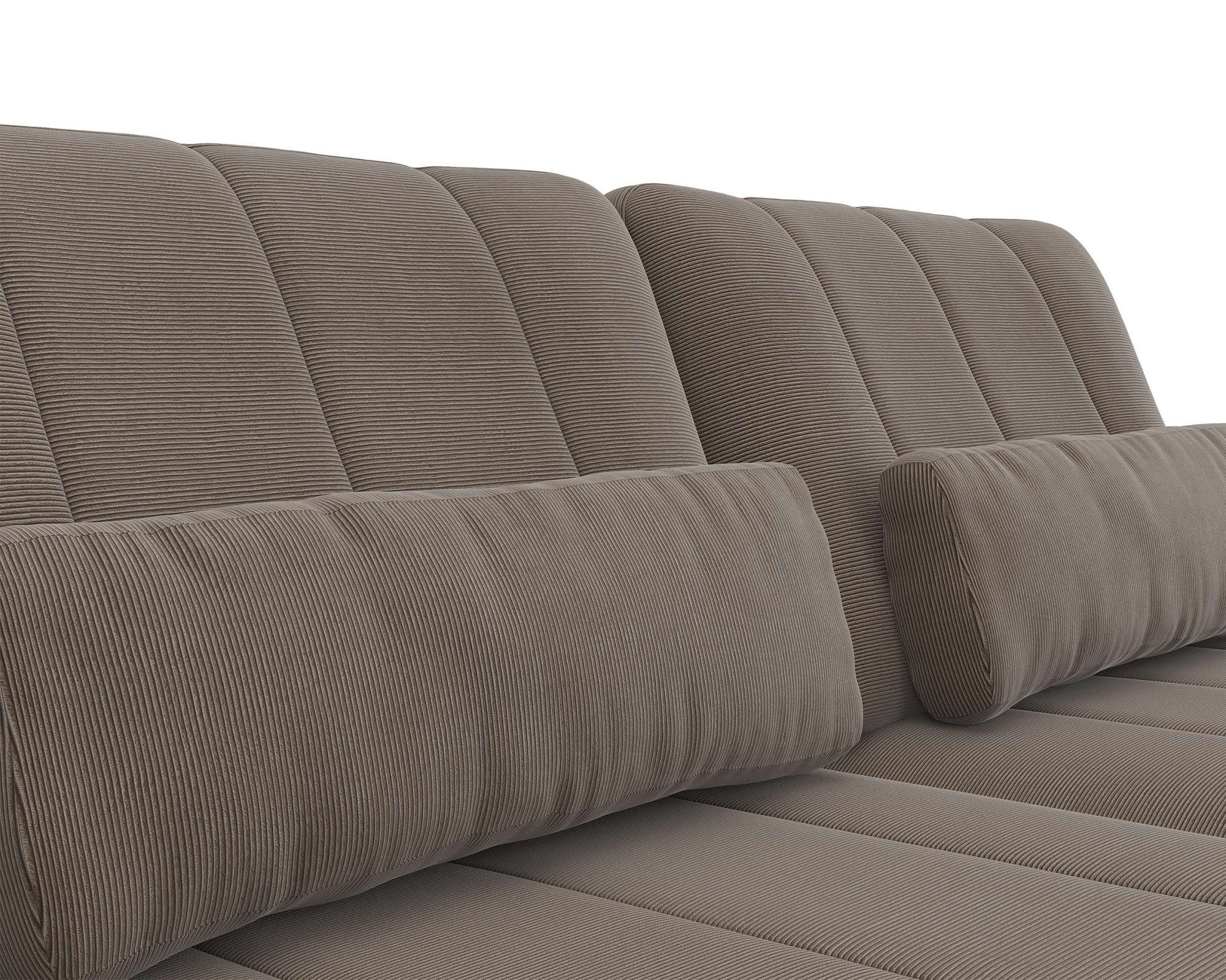 FLEXLUX 3-zitsbank Tropea multifunctionele bank, designbank, relaxfunctie, tv-bank, met armleuningverstelling en zitdiepteverstelling, breedte 252 cm