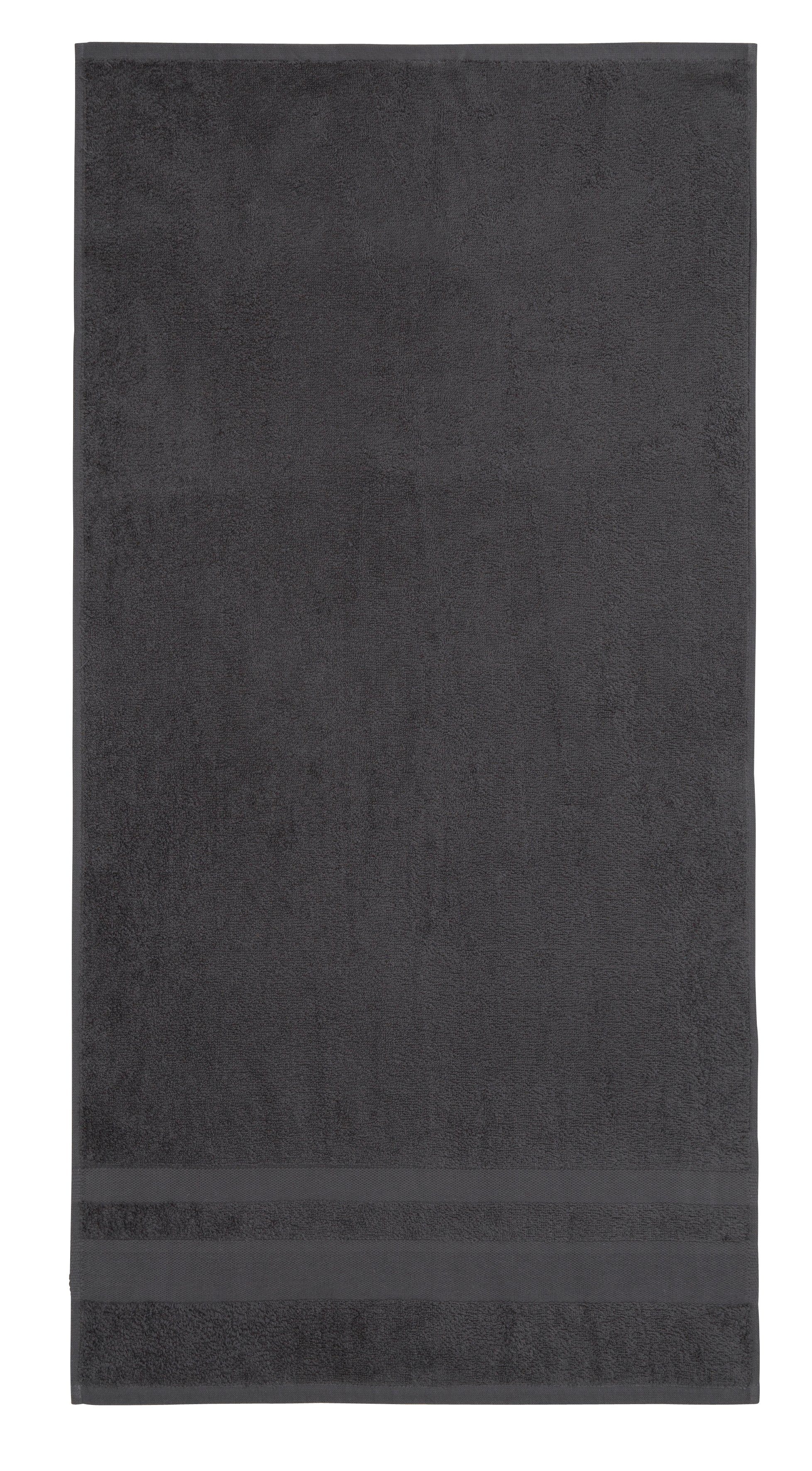 my home Handdoeken Vanessa Handdoeken met randdessin, 100% katoen, uni, zacht (set, 8 stuks)