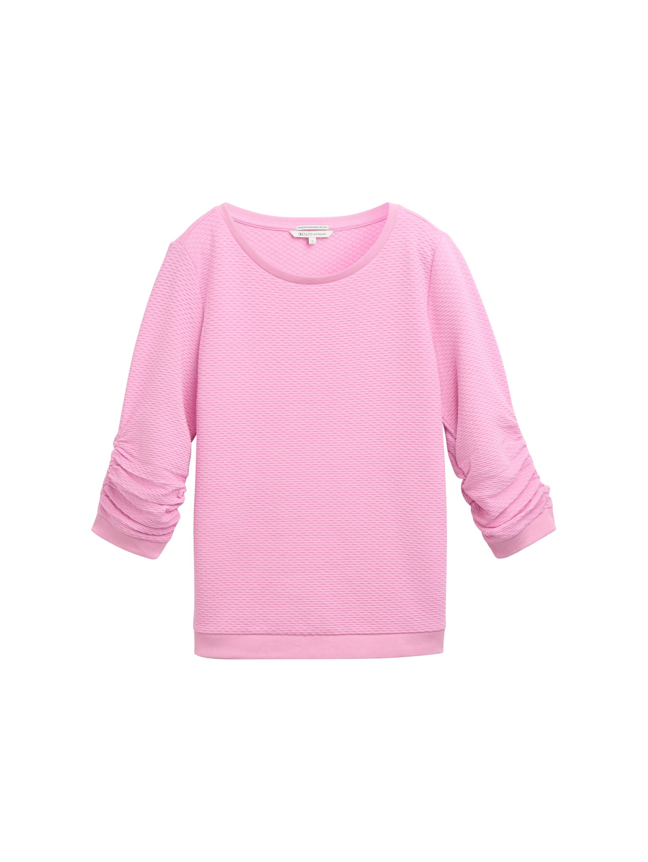 Tom Tailor Denim Sweatshirt met heel bijzonder oppervlak van het materiaal