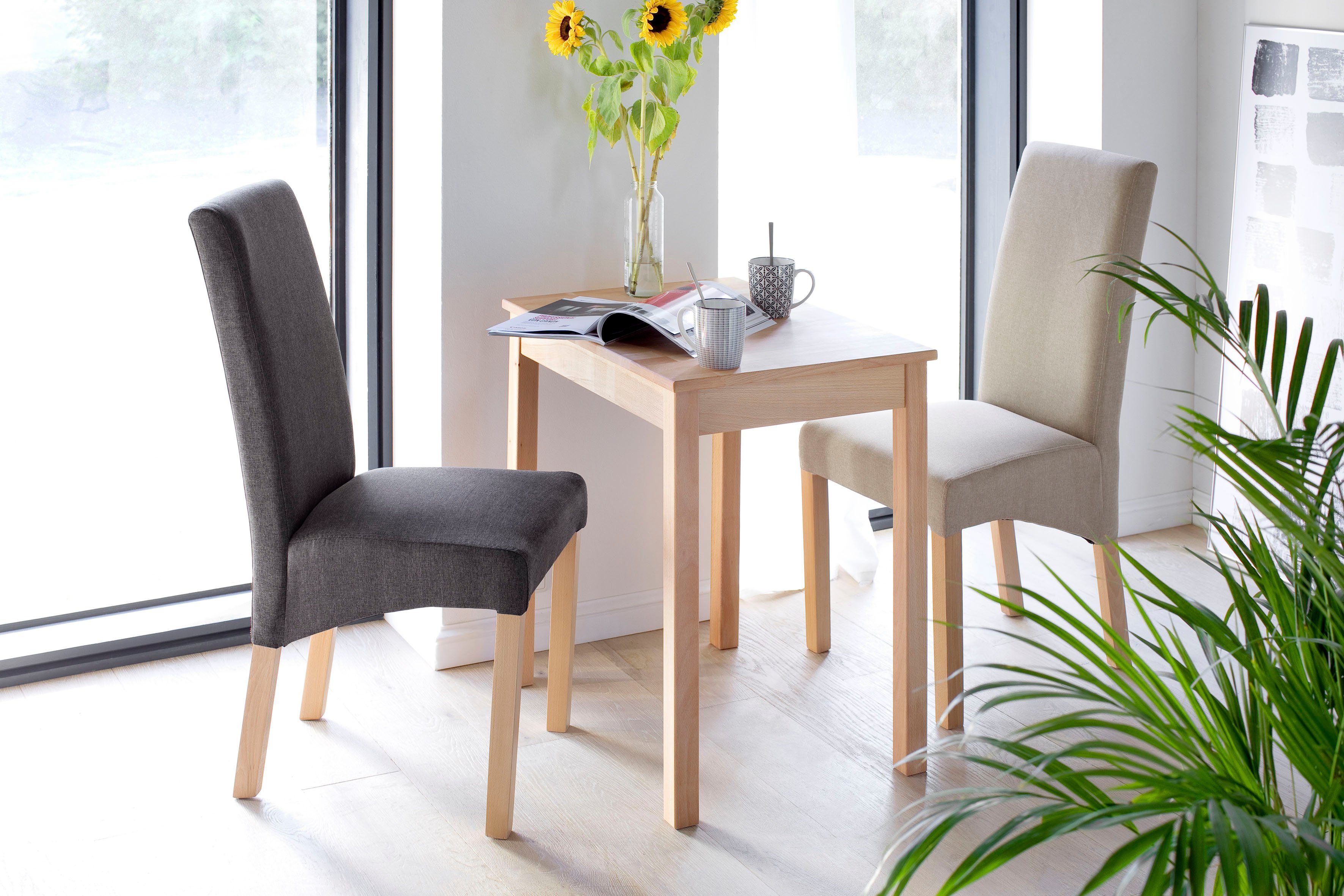 MCA living Eettafel Alfons, TOPSELLER! Massief houten tafel in geolied wildeiken, belastbaar tot 50 kg