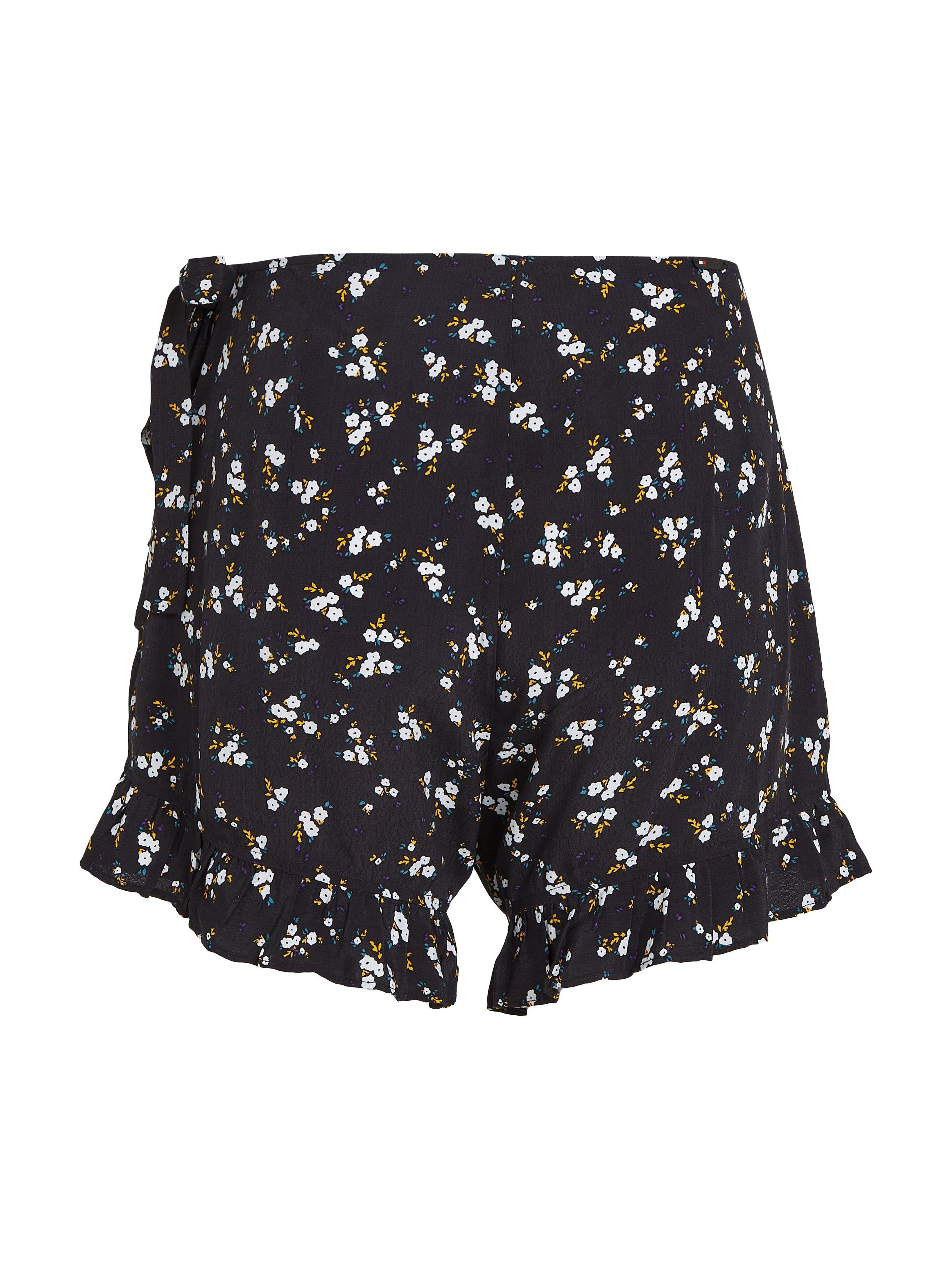 TOMMY JEANS Broekrok TJW FLORAL RUFFLE WRAP SKORT Webrok met Tommy Jeans merklabel