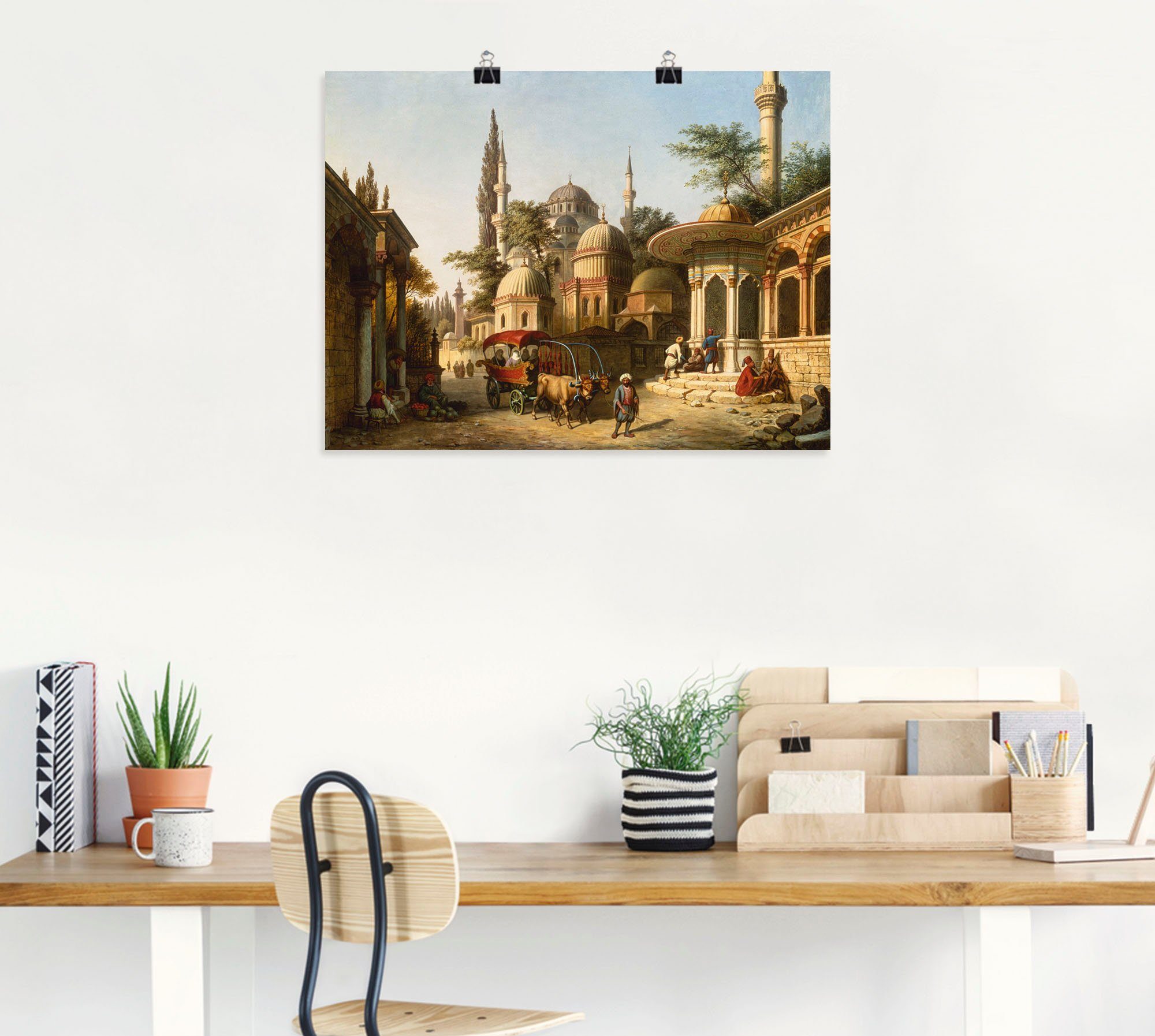 Artland Artprint Aanzicht van een moskee in Istanbul als artprint van aluminium, artprint voor buiten, artprint op linnen, poster in verschillende maten. maten