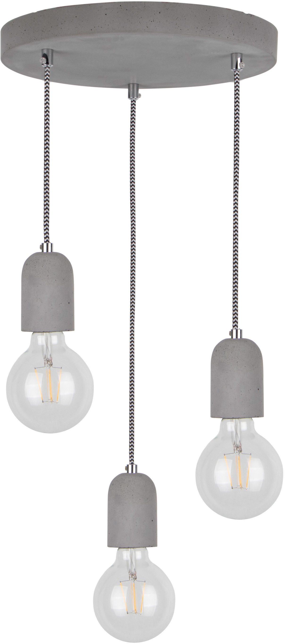 spot light hanglamp amory hanglamp, echt beton, ideaal voor vintage-lampen (1 stuk) grijs