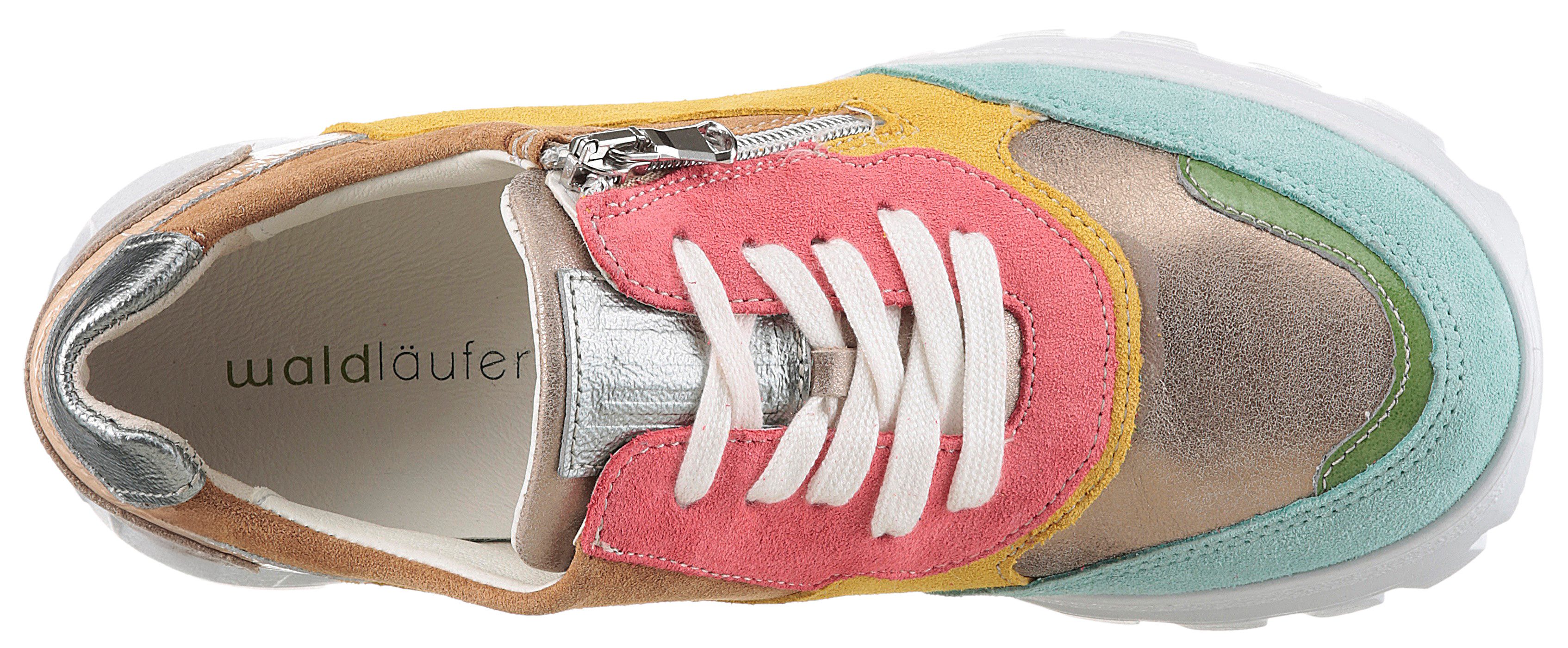 Waldläufer Plateausneakers H-AJALA , veterschoenen, lage schoen, comfortabele schoen in h-breedte (=zeer breed)