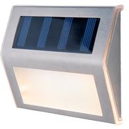 naeve led-solarlamp outdoor lights 4 stuks led solarlampen,incl. 5x leds - 0,06w, metaal-blank, warmwit (4 stuks) zilver