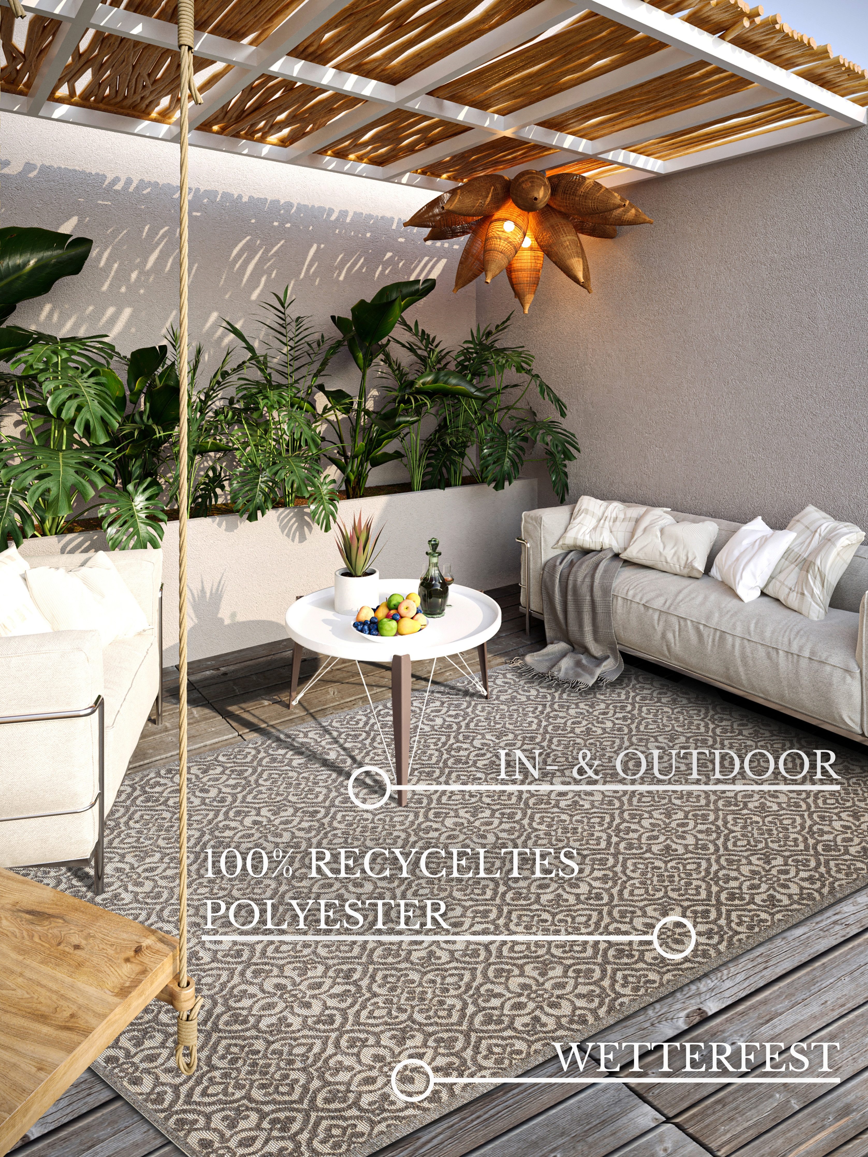 Villeroy & Boch Outdoorkleed Julie In-& Outdoor, Vlakweefsel, weerbestendig, Terras, Balkon, modern, Trend