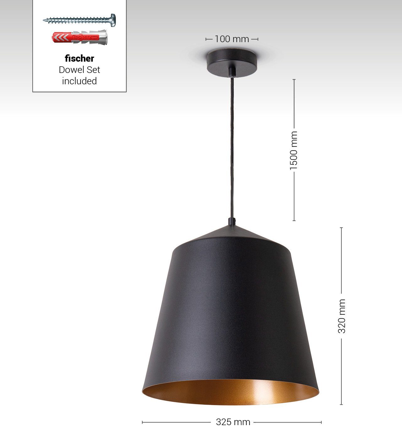 Paco Home Plafondlamp Jackson Woonkamer eetkamer poedercoating industrieel ontwerp E27