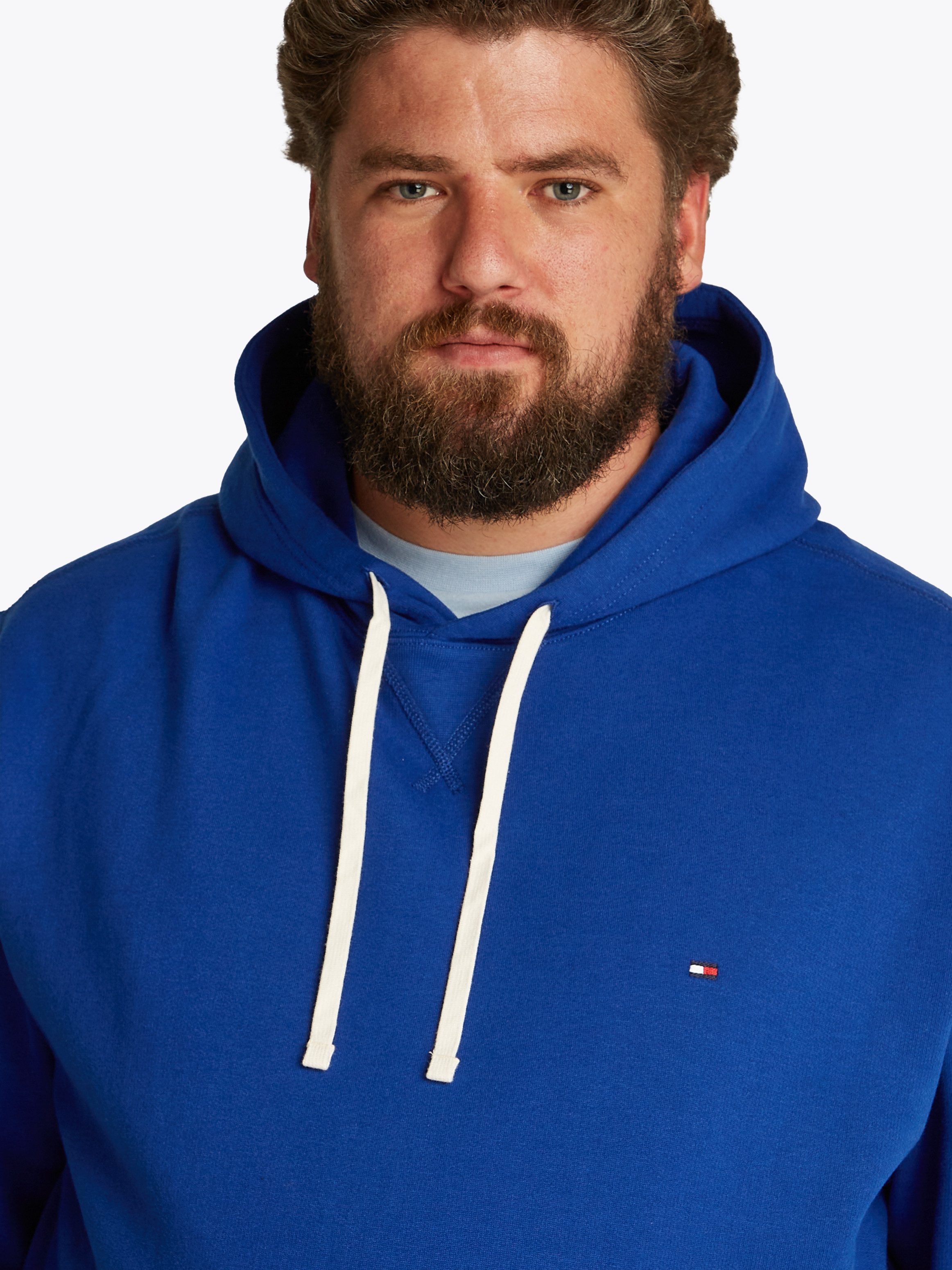 Tommy Hilfiger Sweatshirt BT-ESSENTIAL FLEECE HOODY-B in grote maten, logoborduring